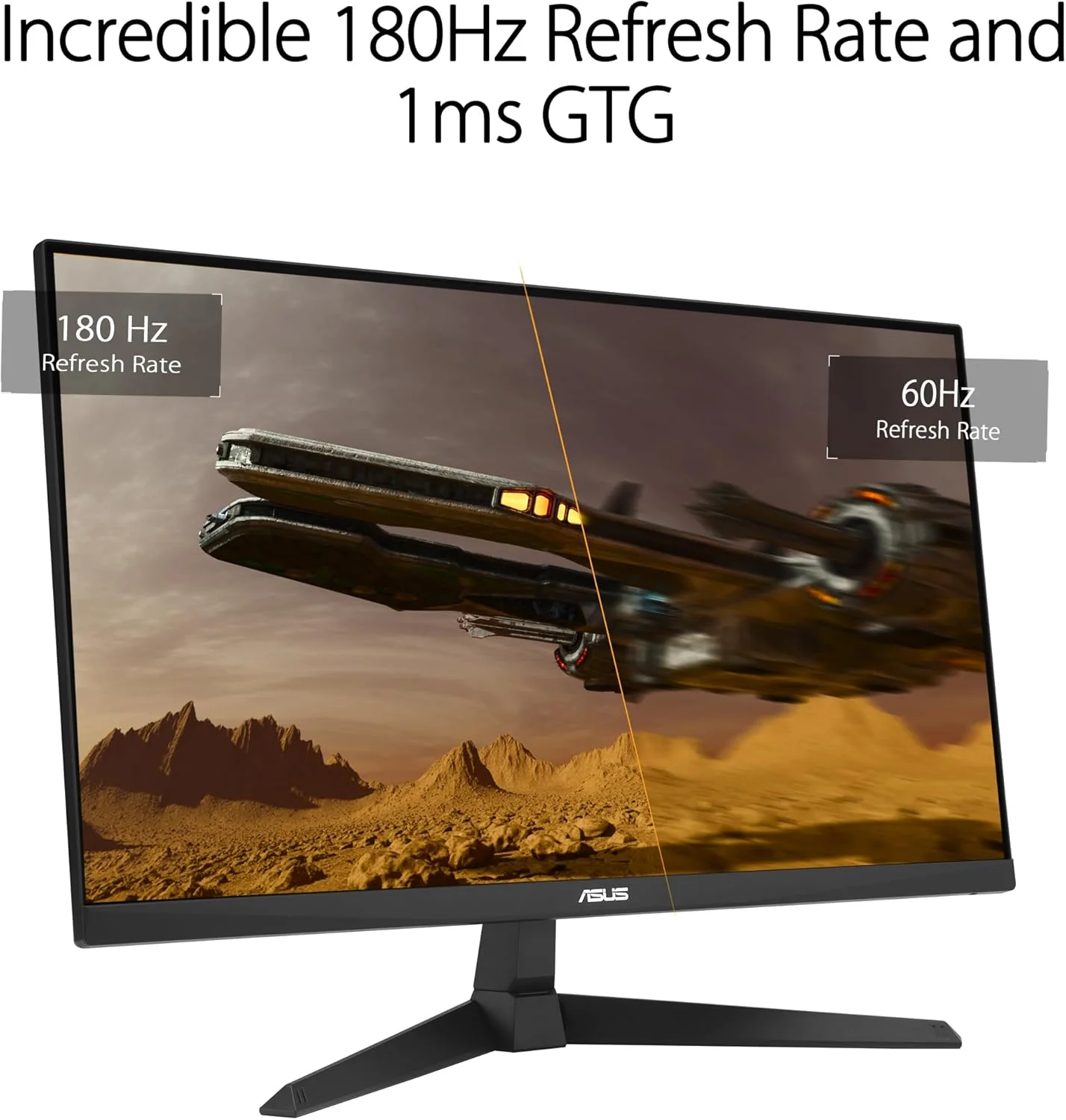 ASUS TUF Gaming 25” (24.5 inch viewable) 1080P Gaming Monitor (VG259Q3A) – Full HD, 180Hz, 1ms, Fast IPS, Extreme Low Motion Blur, FreeSync, Variable Overdrive, Speakers, 99% sRGB, Shadow Boost (Certified Refurbished) - Image 3