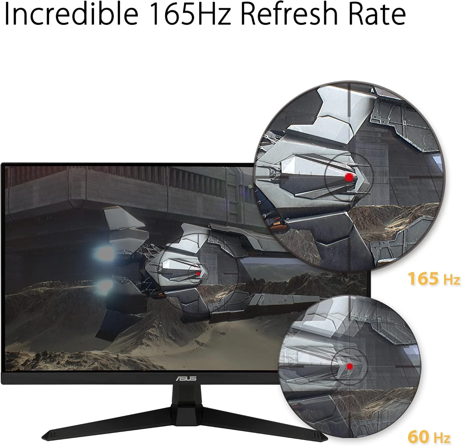 ASUS TUF Gaming 27” 1080P Gaming Monitor (VG277Q1A) - Full HD, 165Hz (Supports 144Hz), 1ms, Extreme Low Motion Blur, FreeSync Premium, Shadow Boost, Eye Care, HDMI, DisplayPort, Tilt Adjustable (Certified Refurbished) - Image 5