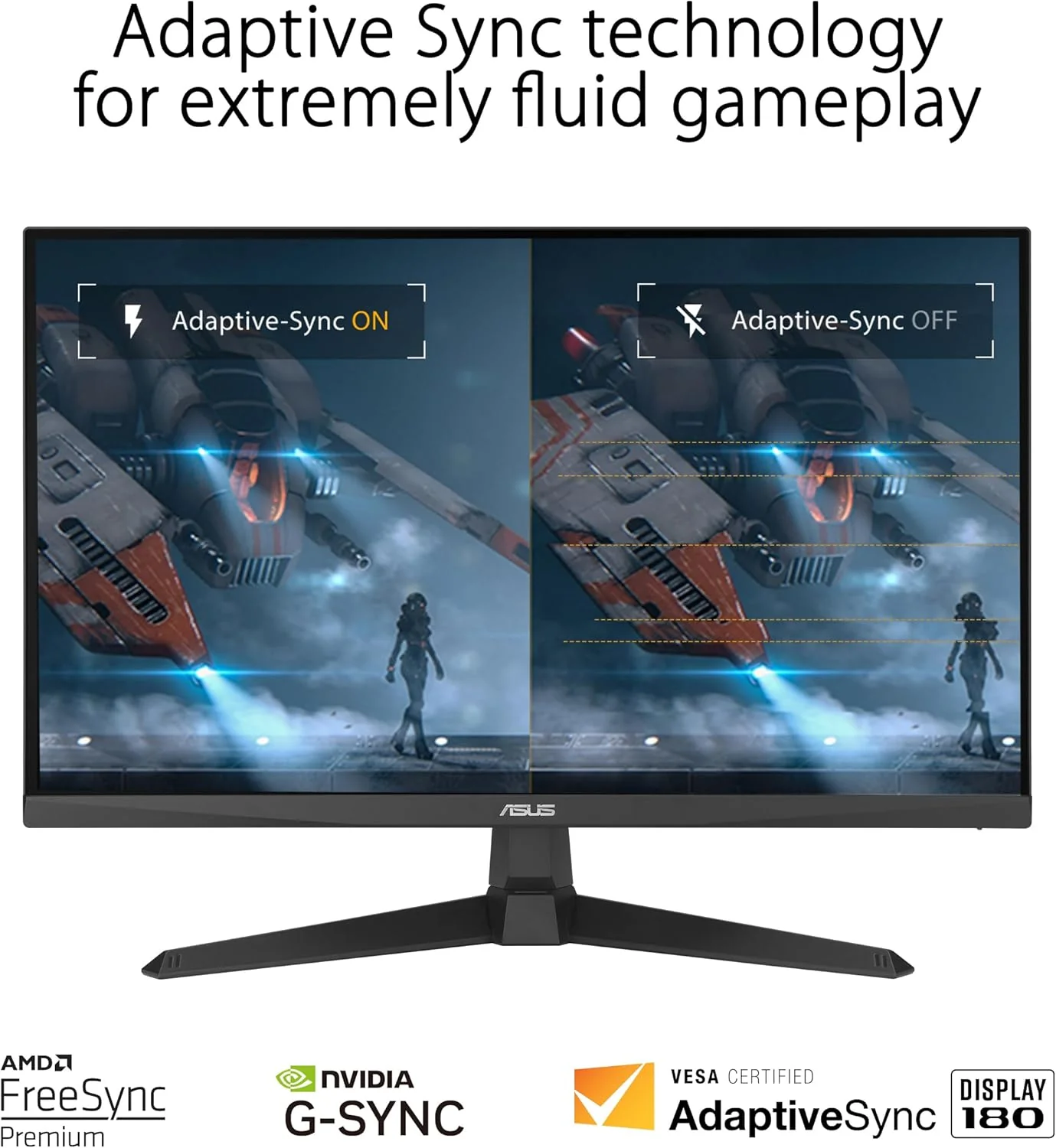 ASUS TUF Gaming 27” 1080P Monitor (VG279Q3A) – Full HD, 180Hz, 1ms, Fast IPS, Extreme Low Motion Blur Sync, FreeSync Premium, G-SYNC Compatible (Certified Refurbished) - Image 4