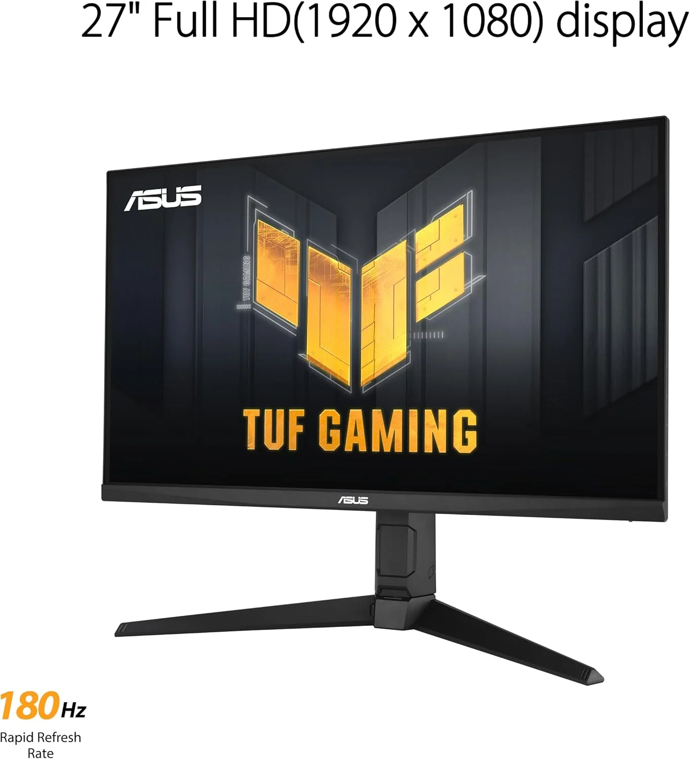 ASUS TUF Gaming 27” 1080P Monitor (VG279QL3A) - Full HD, 180Hz, 1ms, Fast IPS, Extreme Low Motion Blur, FreeSync Premium, G-SYNC Compatible, Speakers, DisplayPort, Height Adjustable (Certified Refurbished) - Image 2