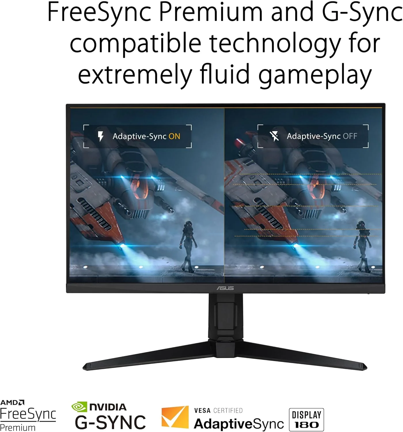 ASUS TUF Gaming 27” 1080P Monitor (VG279QL3A) - Full HD, 180Hz, 1ms, Fast IPS, Extreme Low Motion Blur, FreeSync Premium, G-SYNC Compatible, Speakers, DisplayPort, Height Adjustable (Certified Refurbished) - Image 4