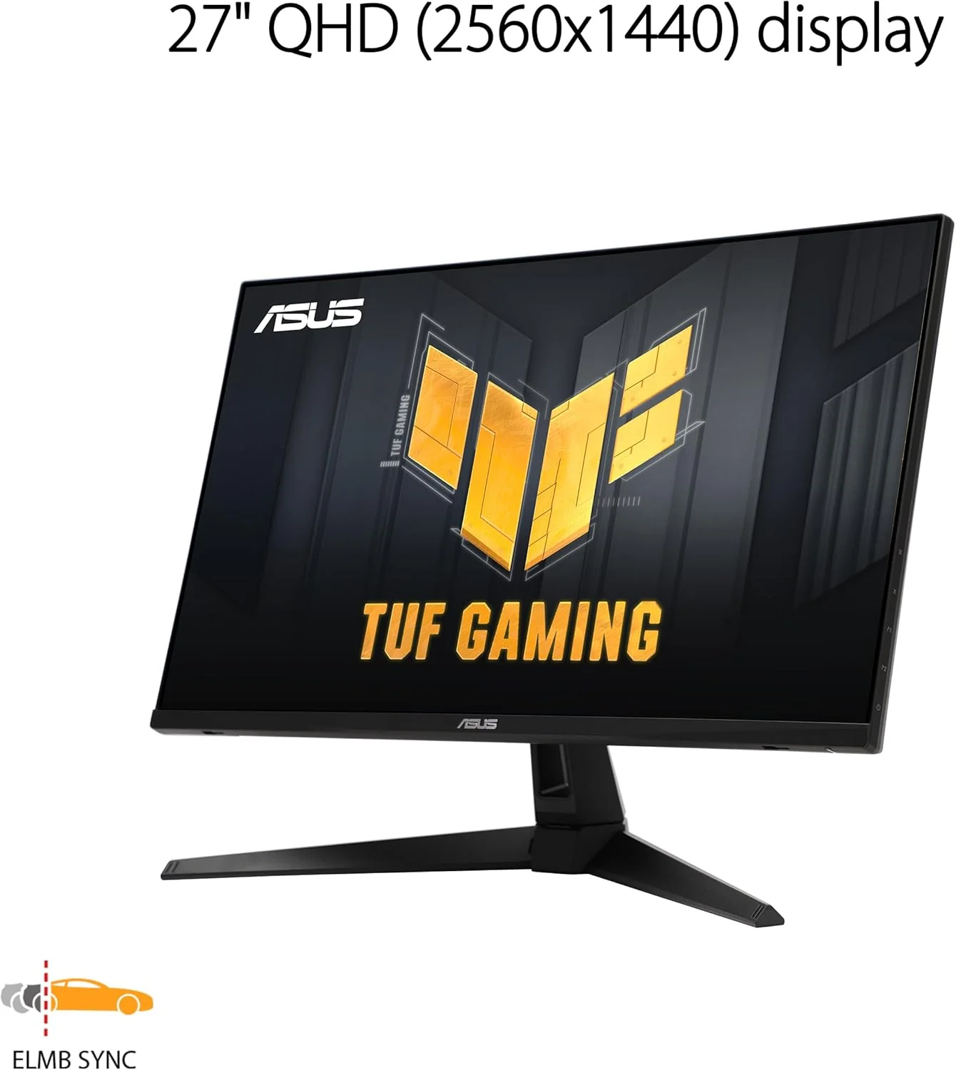 ASUS TUF Gaming 27” 1440P HDR Monitor (VG27AQ3A) – QHD (2560 x 1440), 180Hz, 1ms, Fast IPS, 130% sRGB, Extreme Low Motion Blur Sync, Speakers, Freesync Premium, G-SYNC Compatible, HDMI, DisplayPort (Certified Refurbished) - Image 5