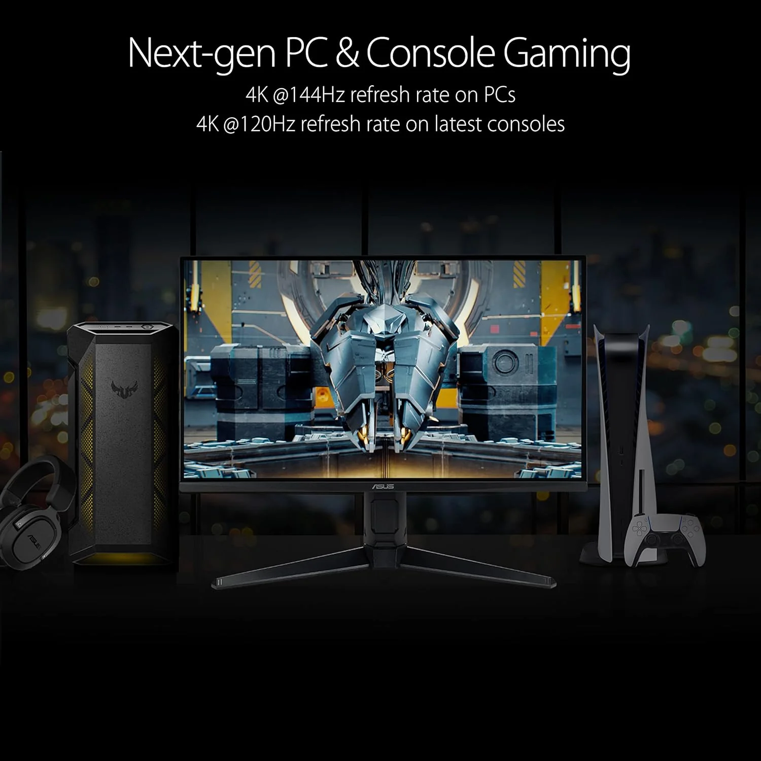 ASUS TUF Gaming 28" 4K 144HZ DSC HDMI 2.1 Gaming Monitor (VG28UQL1A) (Certified Refurbished) - Image 9