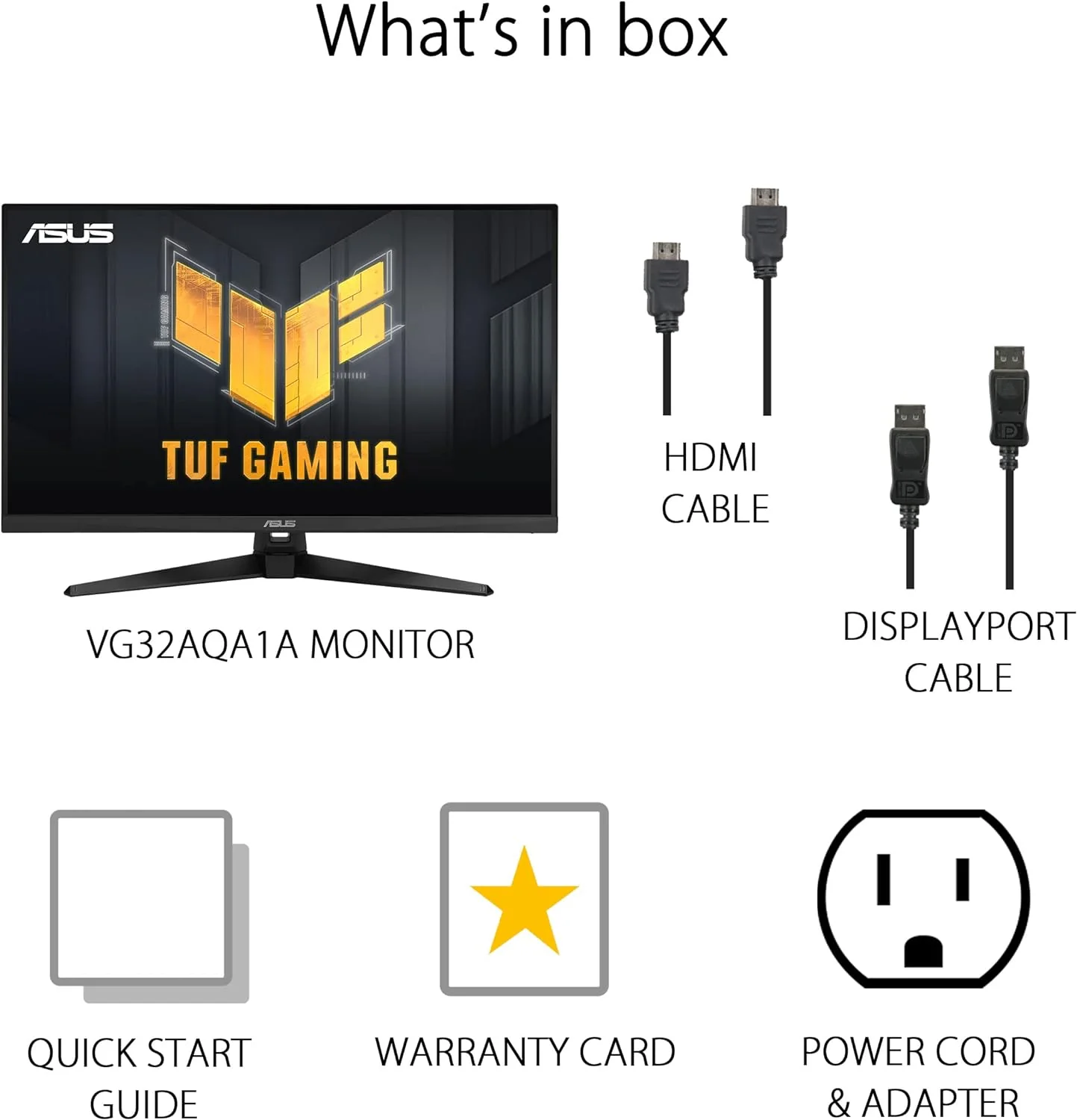 ASUS TUF Gaming 31.5” 1440P HDR Monitor (VG32AQA1A) - QHD (2560 x 1440), 170Hz, 1ms, Extreme Low Motion Blur, FreeSync Premium, DisplayPort, HDMI, HDR-10, Shadow Boost, VESA Wall Mountable (Certified Refurbished) - Image 6