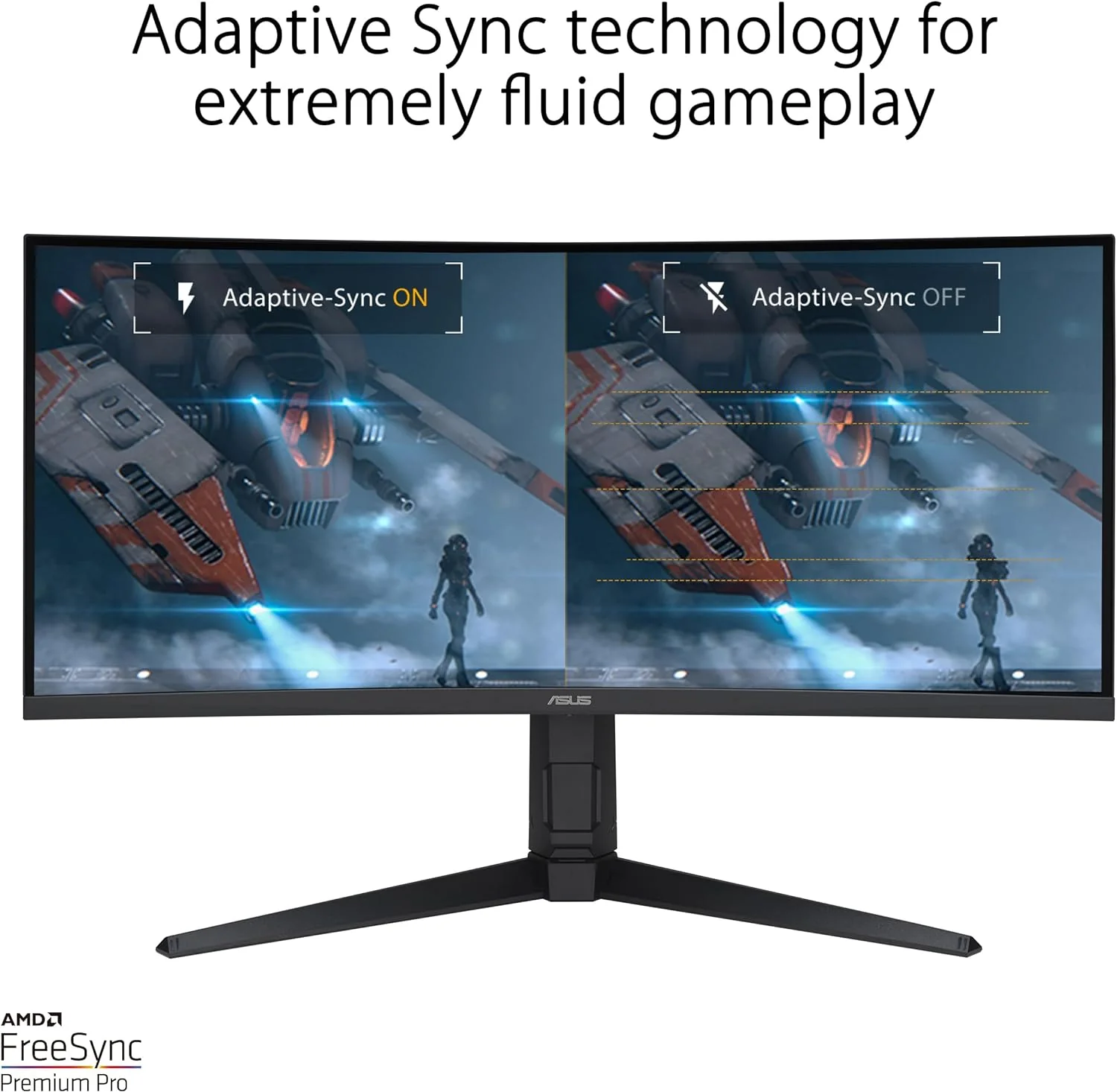 ASUS TUF Gaming 34” 1440P 1500R Curved Monitor (VG34VQL3A) - QHD (3440 x 1440), 180Hz, 1ms, Extreme Low Motion Blur, Freesync Premium Pro, 125% sRGB, DisplayHDR 400, Height Adjustable (Certified Refurbished) - Image 4