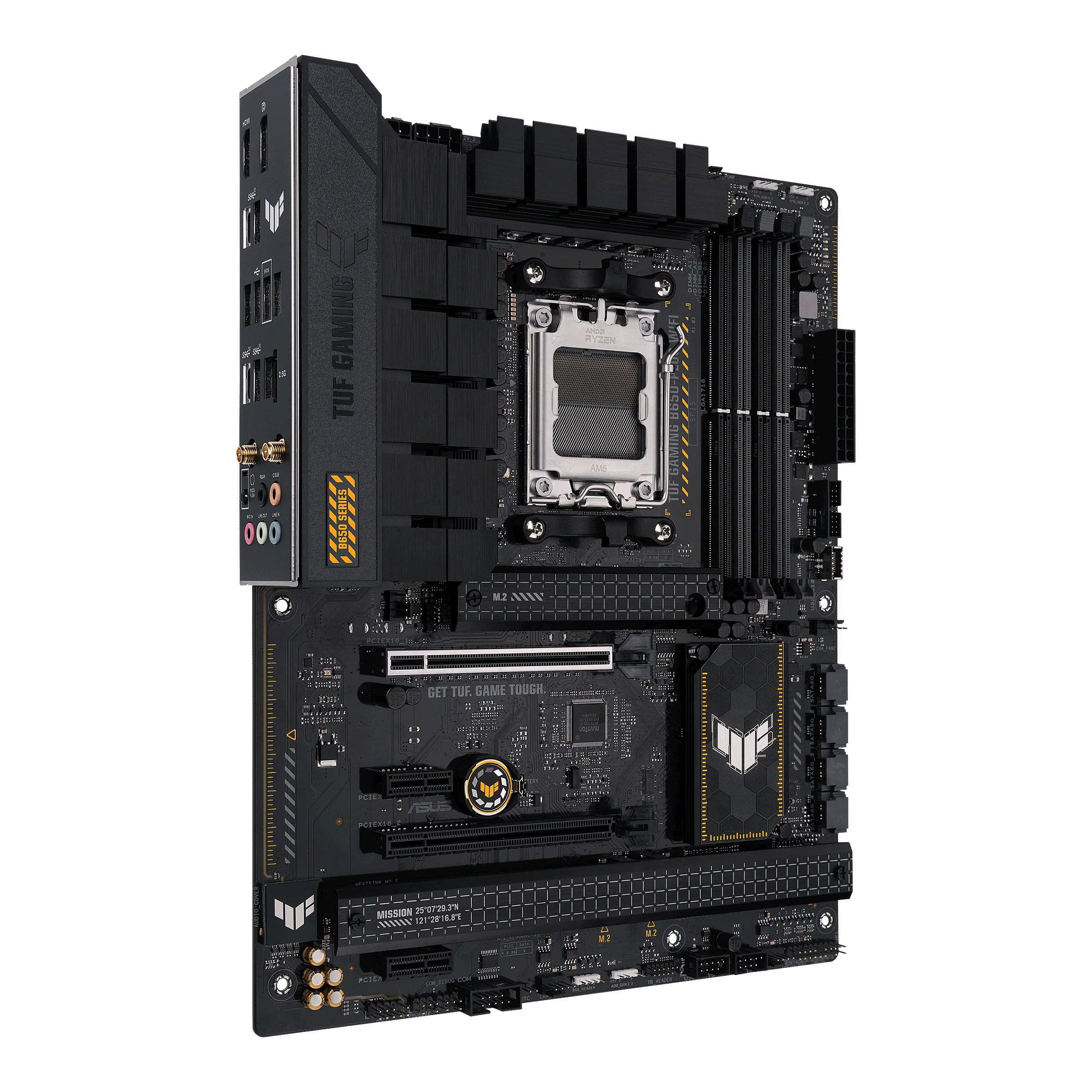 ASUS TUF Gaming B650-PLUS WiFi AMD B650 AM5 Ryzen Desktop 9000 8000 and 7000 ATX Motherboard, 14 Power Stages, PCIe 5.0 M.2, DDR5 Memory, WiFi 6 and 2.5 Gb Ethernet, USB4 Support Aura Sync  (Certified Refurbished) - Image 2