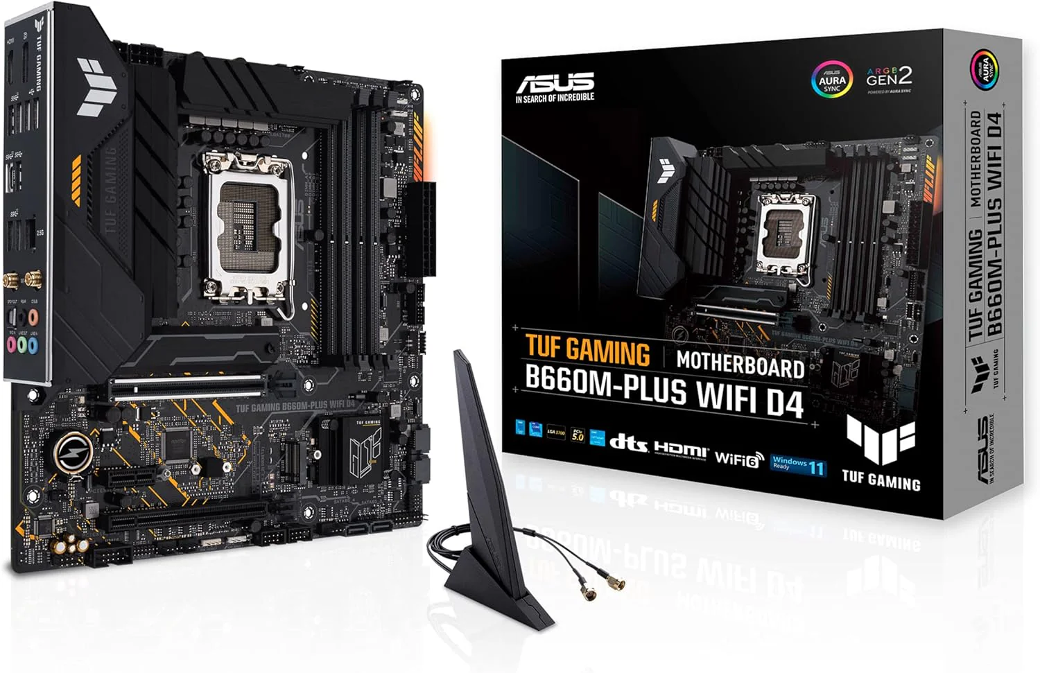 ASUS TUF GAMING B660M-PLUS WIFI D4 LGA 1700(Intel 12th Gen) mATX Gaming Motherboard (PCIe 5.0,DDR4,2xPCIe 4.0 M.2 Slots,WiFi 6,2.5 Gb LAN,Front USB 3.2 Gen 1 Type-C,Two-way AI Noise Cancelation) (Certified Refurbished) - Image 6