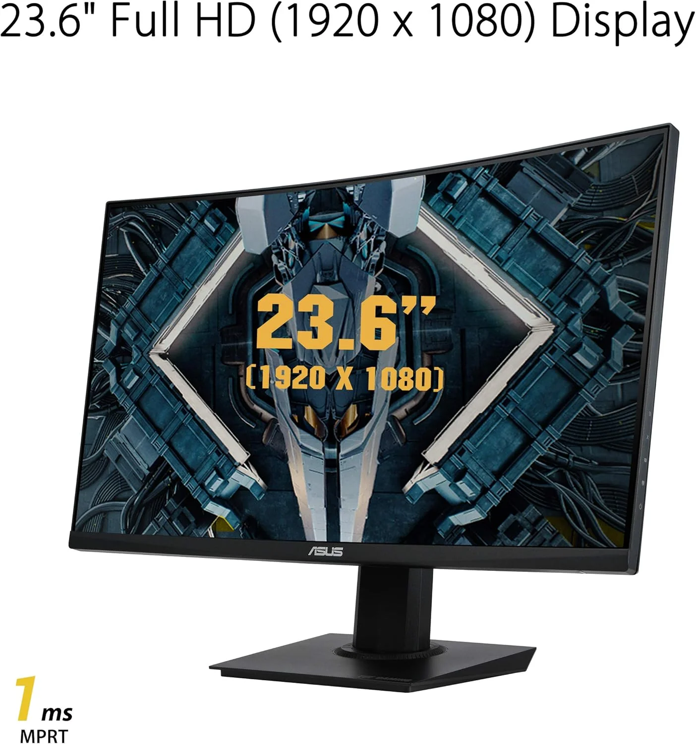 ASUS TUF Gaming VG24VQE 23.6” Curved Monitor, 1080P Full HD, 165Hz (Supports 144Hz), 1ms, Extreme Low Motion Blur, FreeSync Premium, Shadow Boost, Eye Care, DisplayPort HDMI (Certified Refurbished) - Image 5