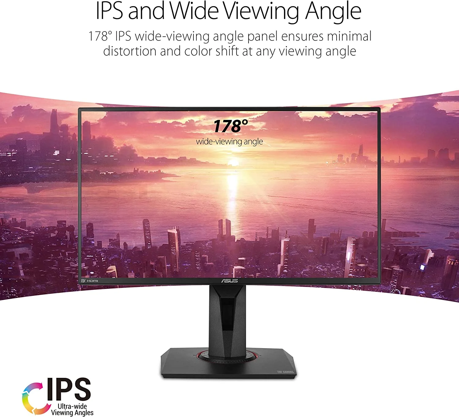 Asus TUF Gaming VG259Q Gaming Monitor – 25 inch (24.5 inch viewable) Full HD (1920x1080), 144Hz, IPS, Extreme Low Motion Blur™, Adaptive-sync, 1ms (MPRT) - Image 3