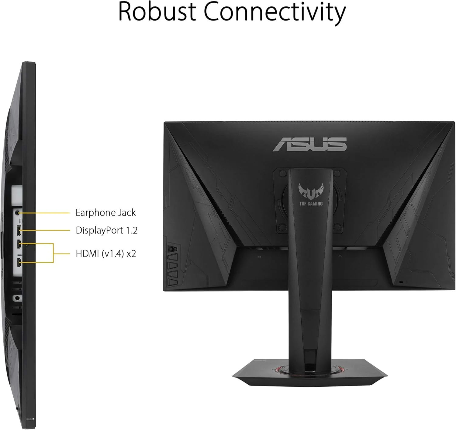 ASUS TUF Gaming VG259QR 24.5” Gaming Monitor, 1080P Full HD, 165Hz (Supports 144Hz), 1ms, Extreme Low Motion Blur, G-SYNC Compatible Ready, Eye Care, DisplayPort HDMI, Shadow Boost, Height Adjustable (Certified Refubished) - Image 5