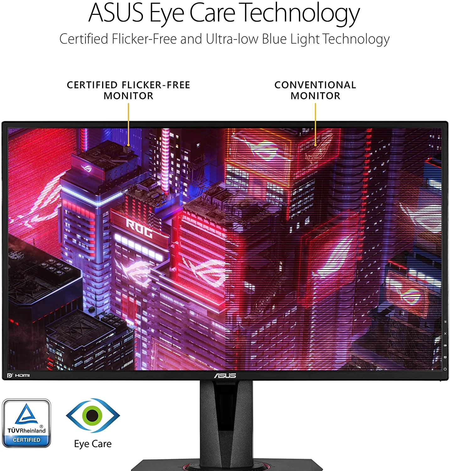 Asus TUF Gaming VG27AQ HDR Gaming Monitor – 27 inch WQHD (2560x1440), IPS, 165Hz (above 144Hz), G-SYNC Compatible (Certified Refurbished) - Image 4