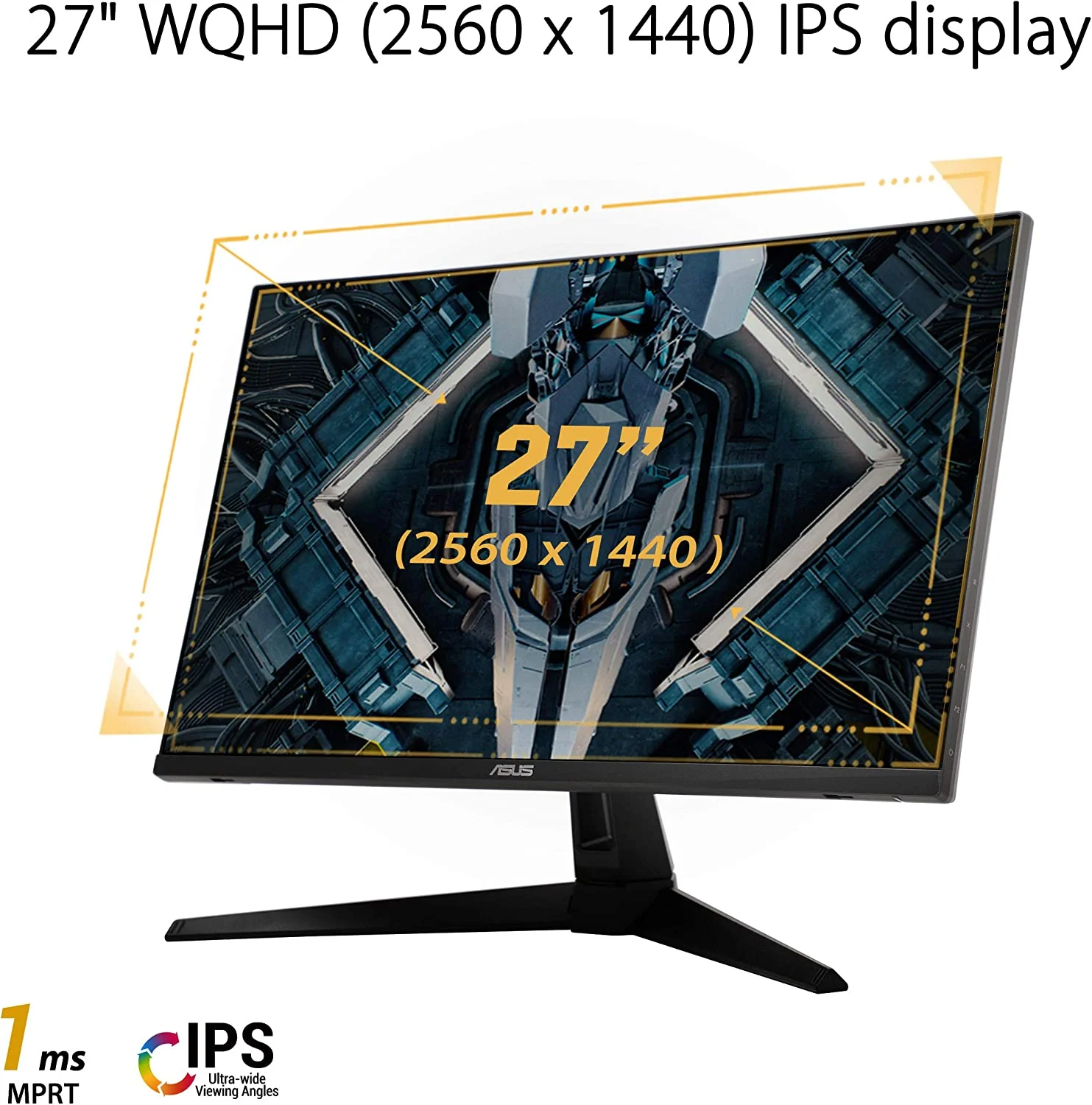 ASUS TUF Gaming VG27AQ1A Gaming Monitor – 27 inch QHD (2560 x 1440), IPS, 170Hz (Above 144Hz), 1ms MPRT, Extreme Low Motion Blur, G-SYNC Compatible, FreeSync Premium, HDR 10 (Certified Refurbished) - Image 3