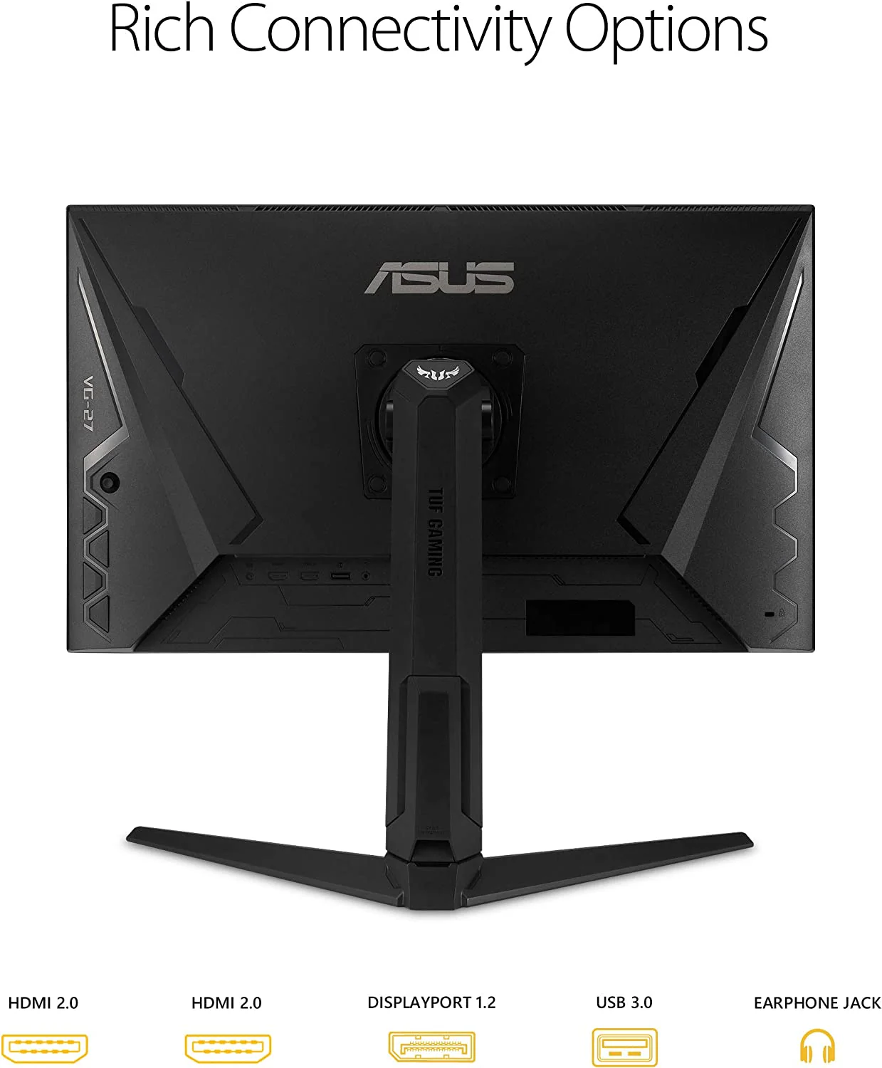 Asus TUF Gaming VG27AQL1A Gaming Monitor –27 inch QHD (2560x1440), IPS,170Hz (above 144Hz), ELMB SYNC, G-Sync compatible, FreeSync Premium, 1ms (MPRT), 130 % sRGB, HDR (Certified Refurbished) - Image 6