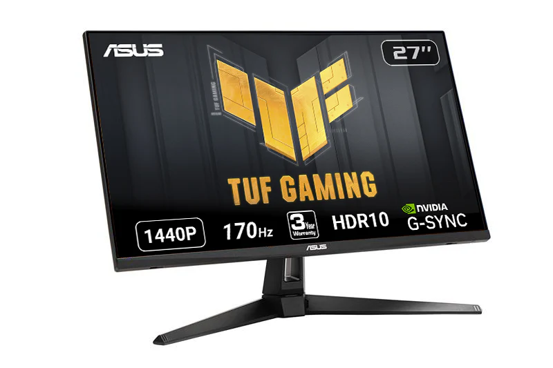 Asus TUF Gaming VG27AQZ1A Gaming Monitor – 27 inch WQHD (2560 x 1440), IPS, 170Hz (Above 144Hz), 1ms MPRT, Extreme Low Motion Blur, G-SYNC Compatible, HDR 10 (Certified Refurbished) - Image 3