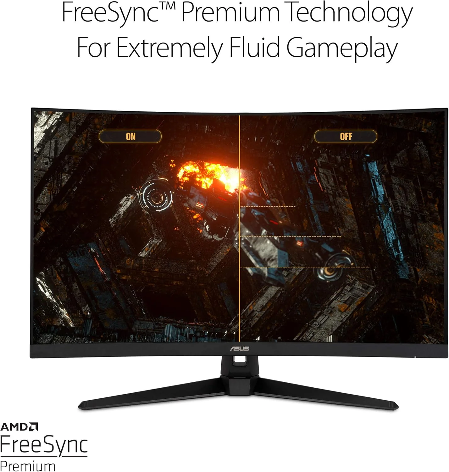 ASUS TUF Gaming VG32VQ1B 31.5" Curved Monitor, WQHD (2560 x 1440), 165Hz (Supports 144Hz), 1ms, FreeSync Premium/Adaptive-sync, Extreme Low Motion Blur, HDR10, HDMI DisplayPort (Certified Refurbished) - Image 5