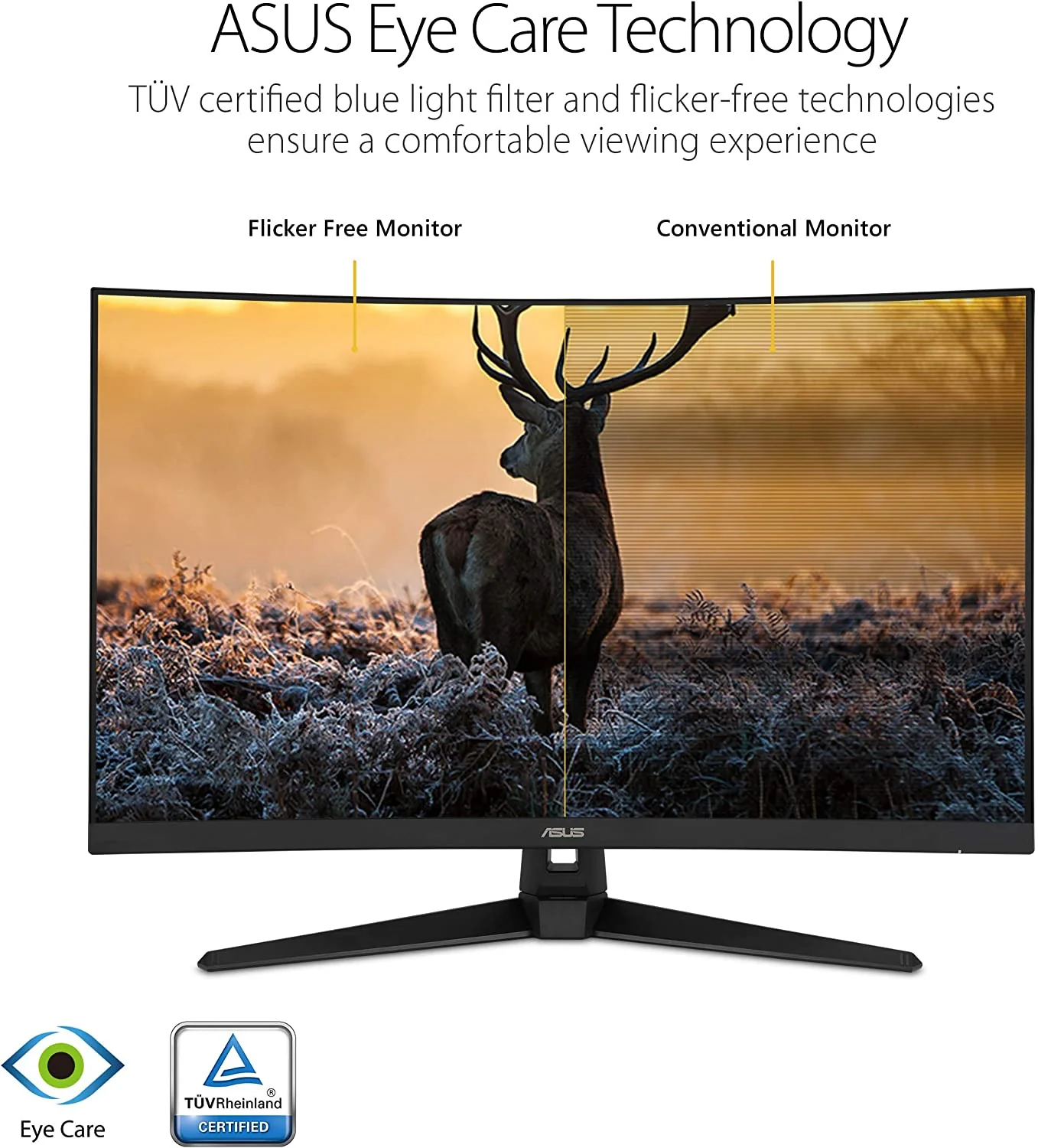 ASUS TUF VG328H1B Gaming Monitor - 31.5" FHD 165Hz 1ms GTG Curved VA LED FreeSync (Certified Refurbished) - Image 6