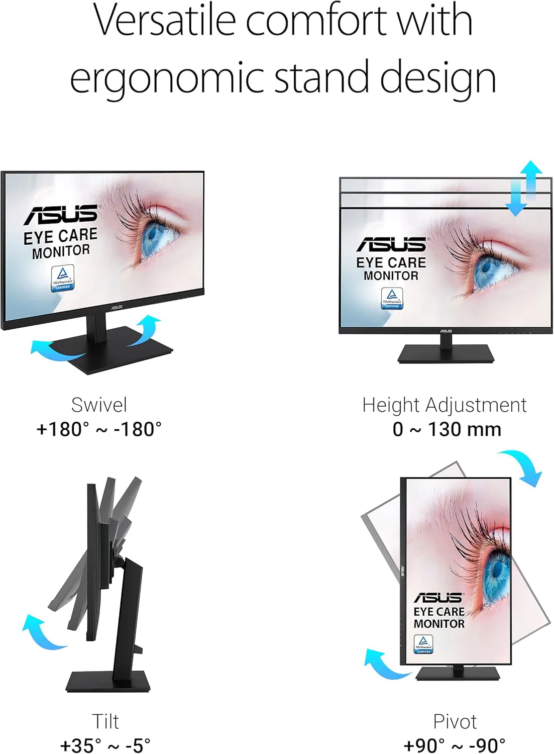 Asus VA24DQSB 23.8" Full HD LED LCD Monitor (Certified Refurbished) - Image 5