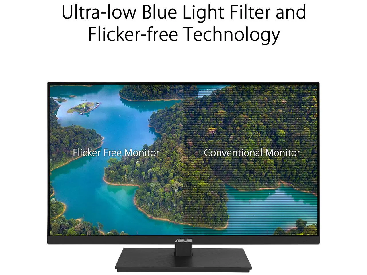ASUS VA24ECPSN Docking Monitor – 23.8 inch, Full HD, IPS, Frameless, USB-C, RJ45, 75Hz, Adaptive-Sync, Stereo Speakers, Low Blue Light, Flicker Free, Ergonomic Design, Wall Mountable (Certified Refurbished) - Image 5