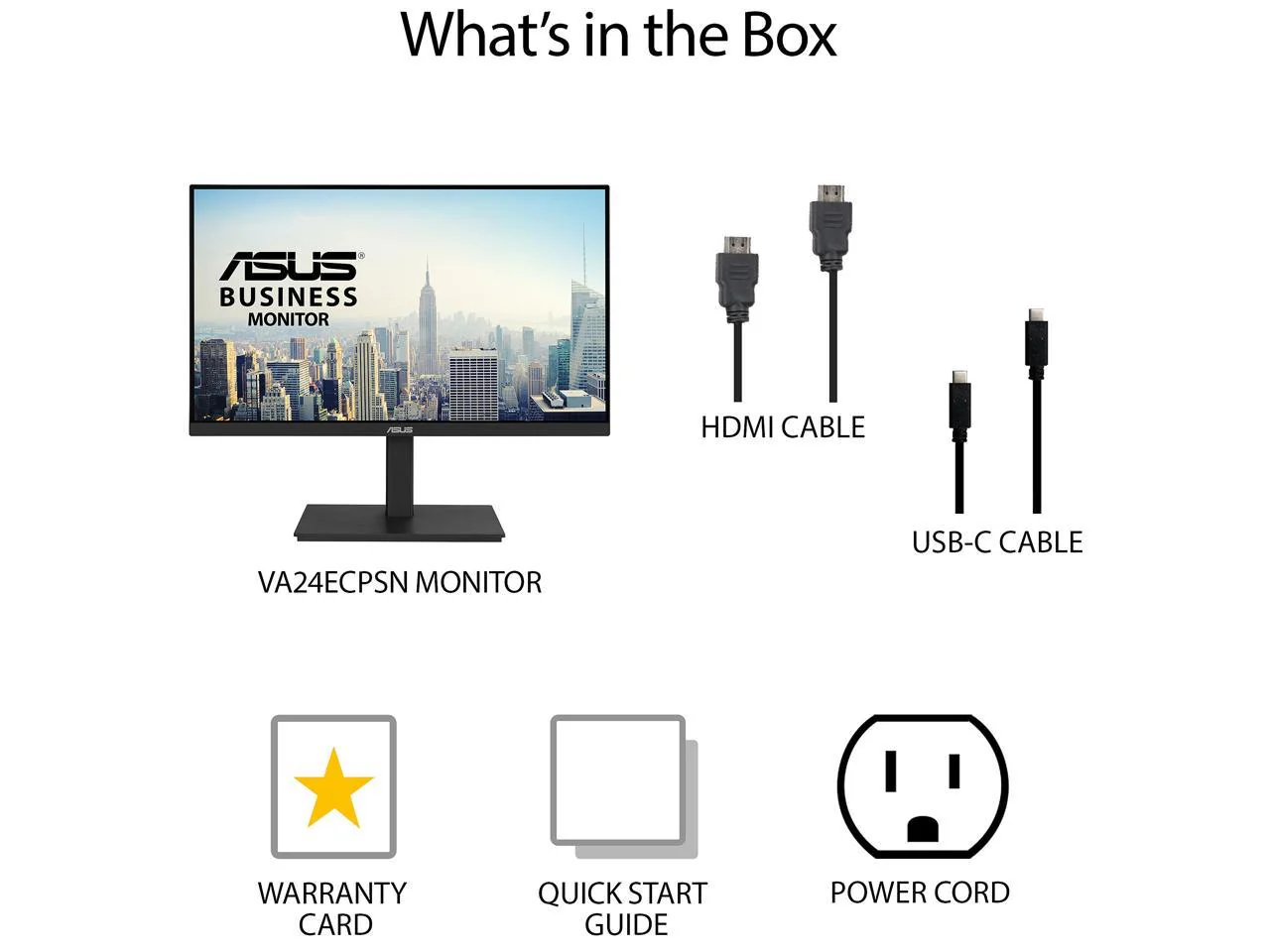 ASUS VA24ECPSN Docking Monitor – 23.8 inch, Full HD, IPS, Frameless, USB-C, RJ45, 75Hz, Adaptive-Sync, Stereo Speakers, Low Blue Light, Flicker Free, Ergonomic Design, Wall Mountable (Certified Refurbished) - Image 6