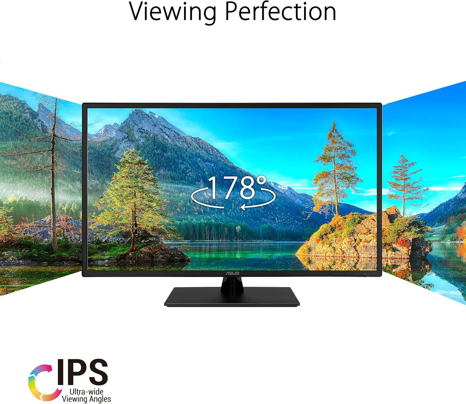 ASUS 31.5” 1080P Monitor (VA329HE) - Full HD, IPS, 75Hz, Adaptive-Sync, Eye Care, Low Blue Light, Flicker Free, HDMI, VGA, Wall Mountable, Tilt Adjustable (Certified Refurbished) - Image 2