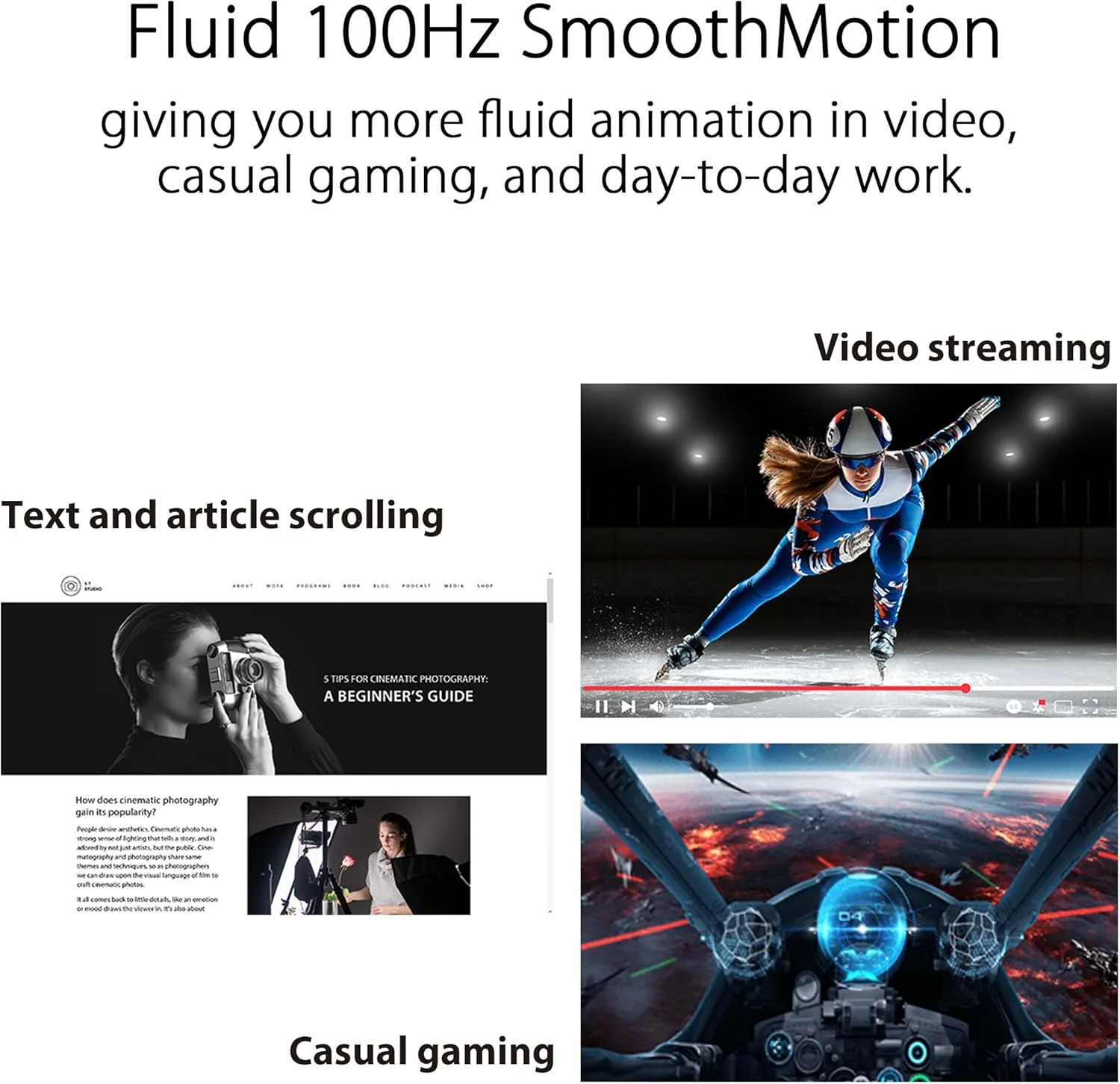 ASUS TUF Gaming VG279Q1A 27” Gaming Monitor, 1080P Full HD, 165Hz (Supports 144Hz), IPS, 1ms, Adaptive-sync/FreeSync Premium, Extreme Low Motion Blur, Eye Care, HDMI DisplayPort (Certified Refurbished) - Image 5