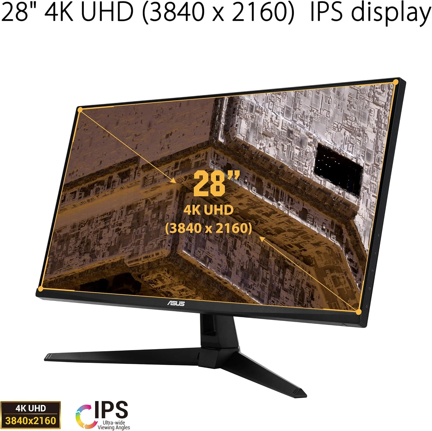 ASUS TUF Gaming VG289Q1A 28 inch HDR Monitor, 4K UHD (3840 x 2160), IPS, Adaptive-Sync/FreeSync, Eye Care, DisplayPort HDMI, DCI-P3 HDR 10, Shadow Boost (Certified Refurbished) - Image 10