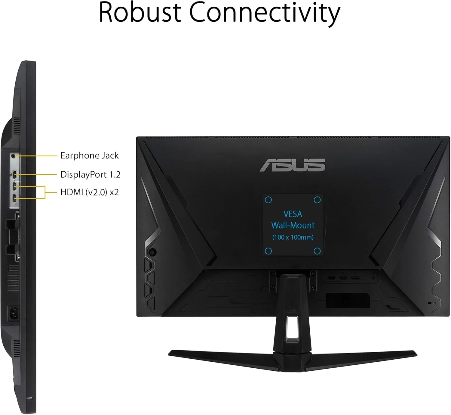 ASUS TUF Gaming VG289Q1A 28 inch HDR Monitor, 4K UHD (3840 x 2160), IPS, Adaptive-Sync/FreeSync, Eye Care, DisplayPort HDMI, DCI-P3 HDR 10, Shadow Boost (Certified Refurbished) - Image 7