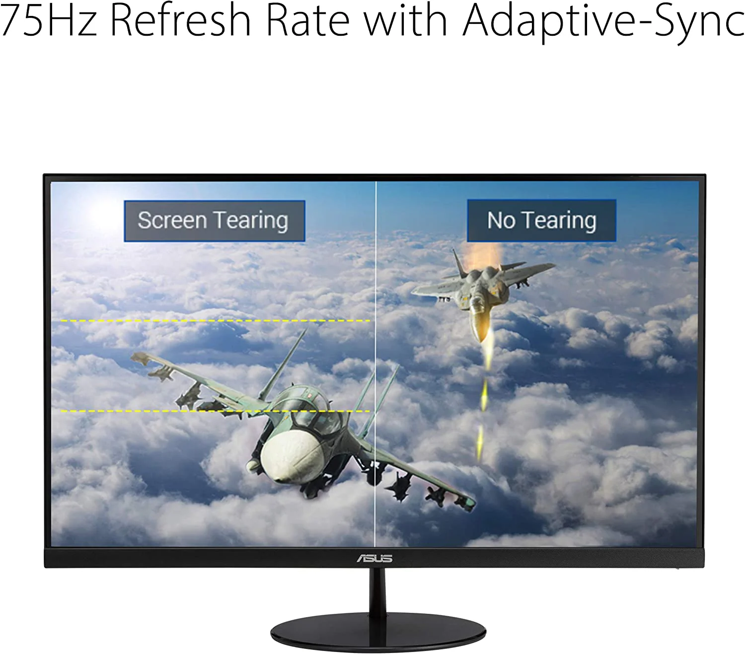 Asus VL249HE Eye Care Monitor – 23.8-inch, IPS, 75Hz, Adaptive-Sync/FreeSync, Frameless, Slim, Wall Mountable, Flicker Free, Blue Light Filter (Certified Refurbished) - Image 5