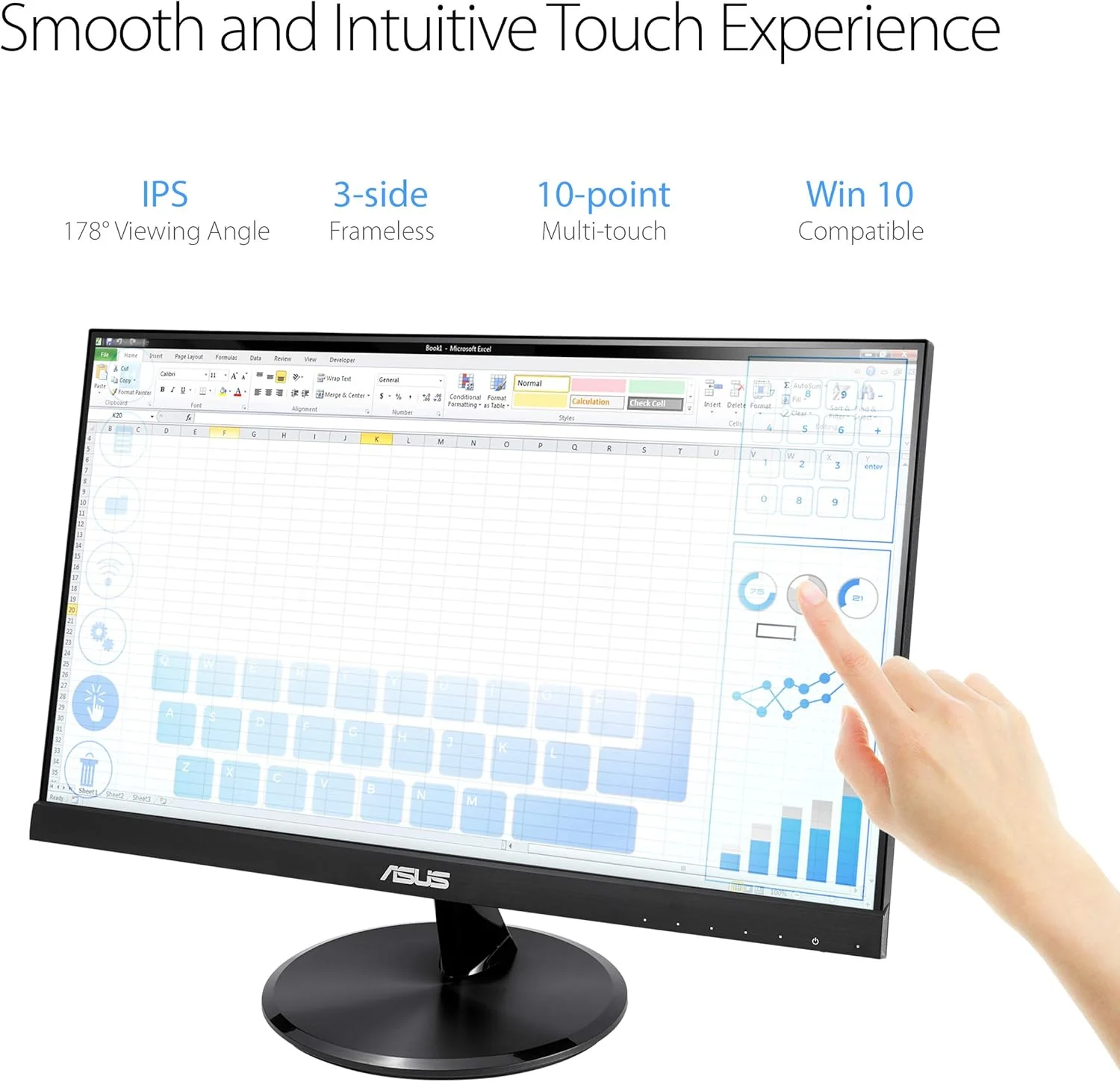 ASUS VT229H 21.5" LCD Touchscreen Monitor - 16:9 - 5 ms GTG (Certified Refurbished) - Image 7