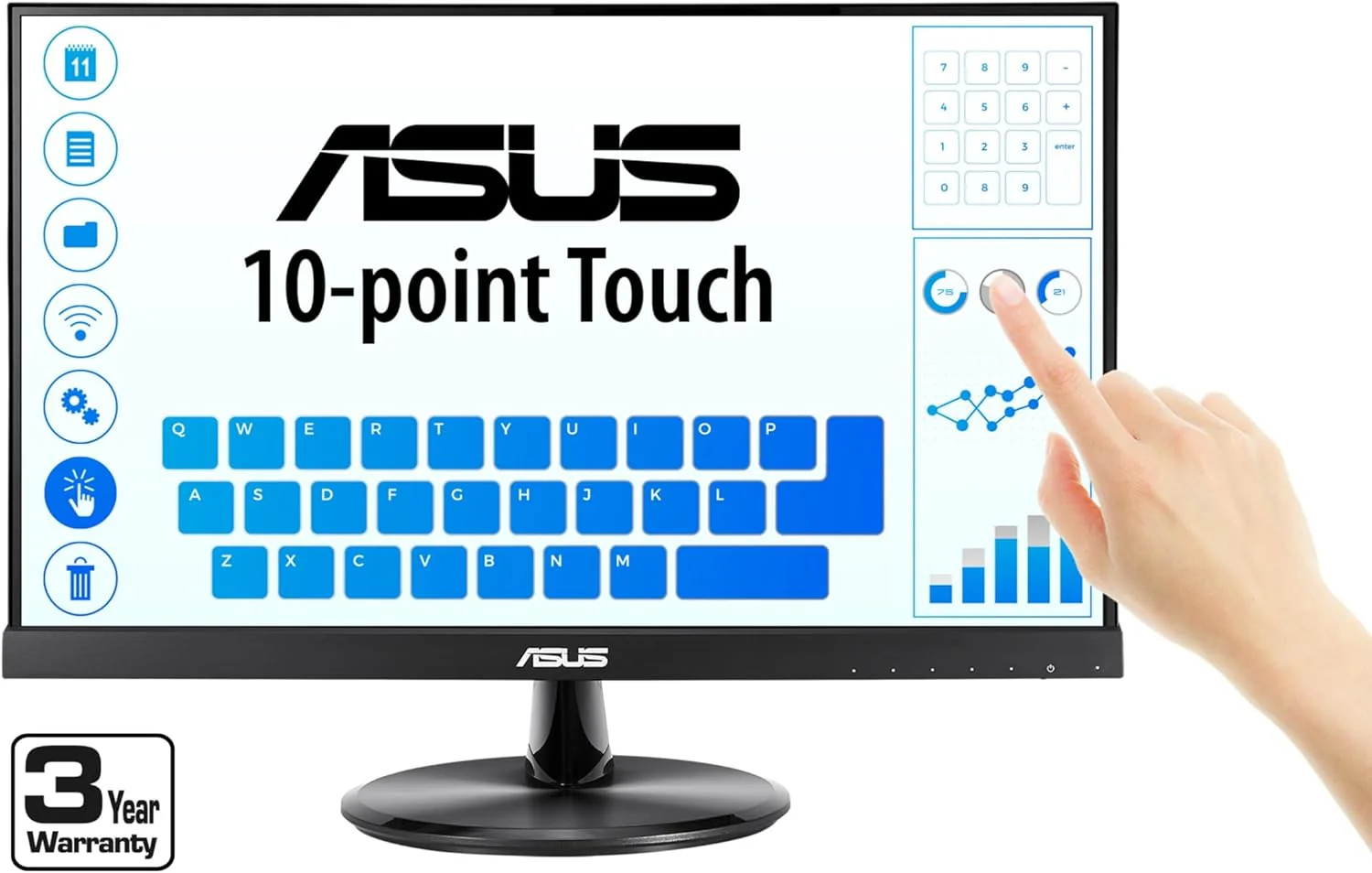 ASUS VT229H 21.5" LCD Touchscreen Monitor - 16:9 - 5 ms GTG (Certified Refurbished) - Image 8