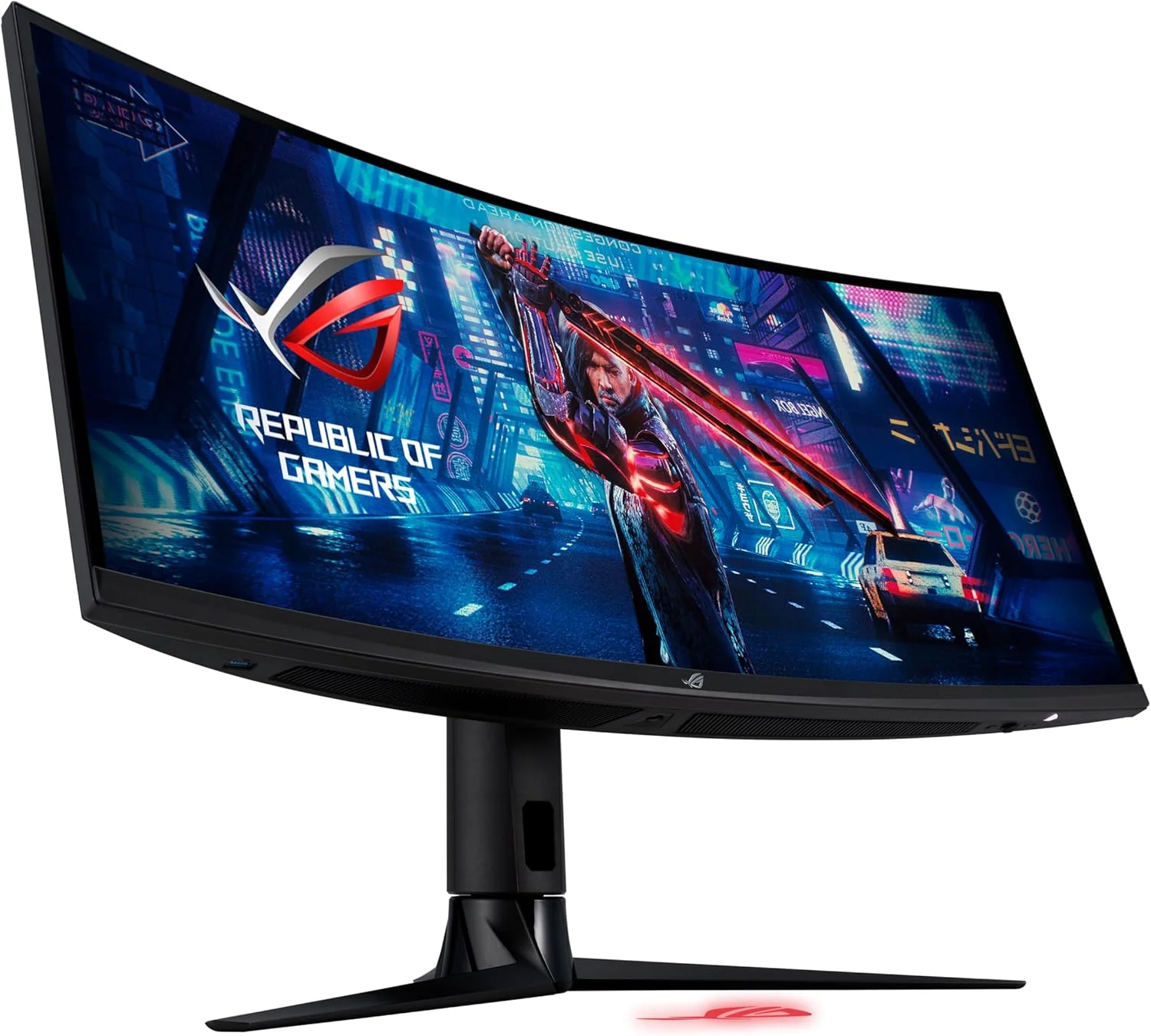 ASUS ROG Strix 34” Ultra-Wide Gaming Monitor (XG349C) - UWQHD (3440 x 1440), 180Hz, 1ms, Extreme Low Motion Blur Sync, 135% sRGB, G-SYNC, HDR 400, Eye Care, USB-C, DisplayPort, HDMI (Certified Refurbished) - Image 2