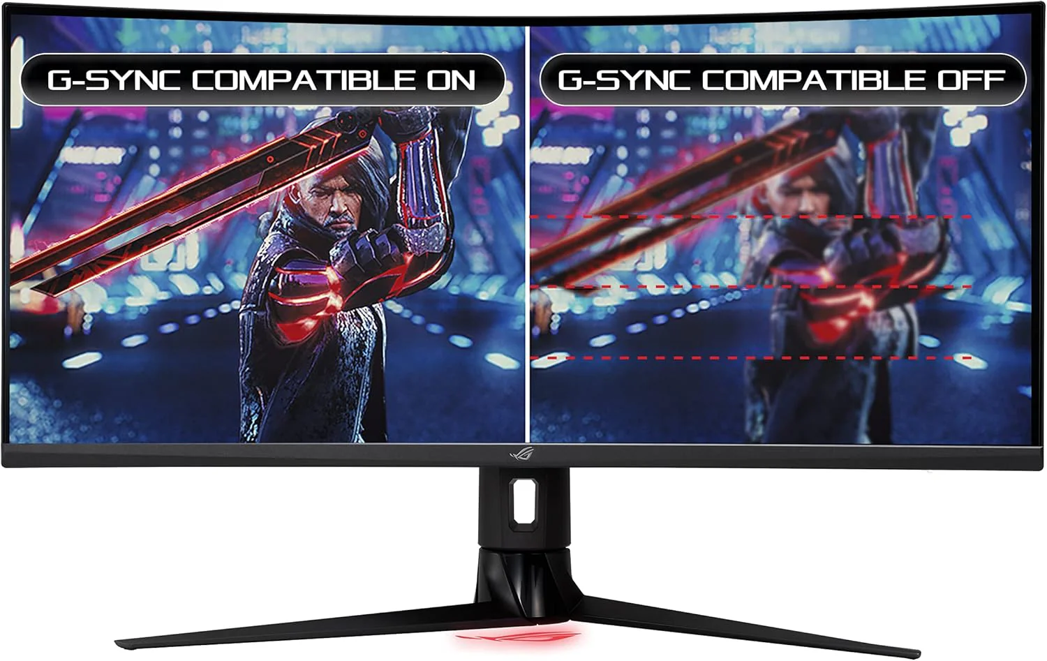 ASUS ROG Strix 34” Ultra-Wide Gaming Monitor (XG349C) - UWQHD (3440 x 1440), 180Hz, 1ms, Extreme Low Motion Blur Sync, 135% sRGB, G-SYNC, HDR 400, Eye Care, USB-C, DisplayPort, HDMI (Certified Refurbished) - Image 5