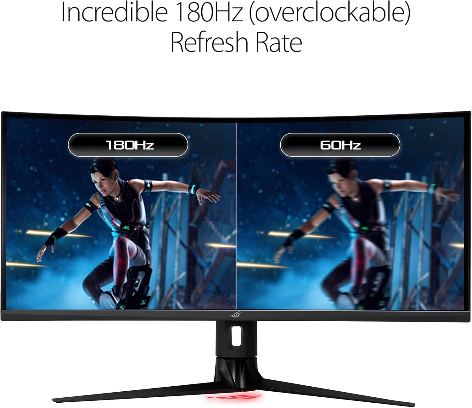 ASUS ROG Strix 34” Ultra-Wide Gaming Monitor (XG349C) - UWQHD (3440 x 1440), 180Hz, 1ms, Extreme Low Motion Blur Sync, 135% sRGB, G-SYNC, HDR 400, Eye Care, USB-C, DisplayPort, HDMI (Certified Refurbished) - Image 6