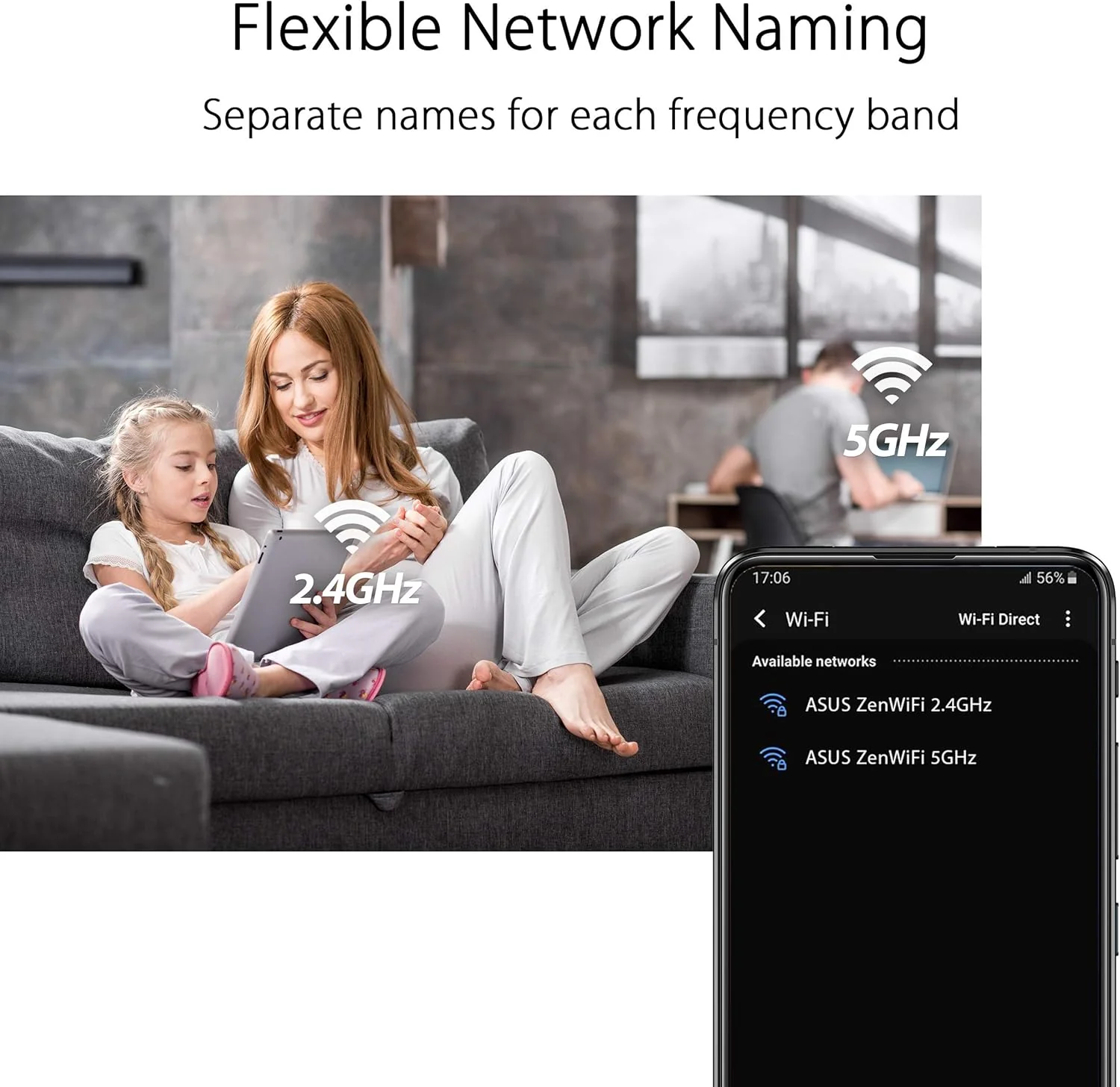 ASUS ZenWiFi AX Mini (XD5) Tri-Band Whole Home Mesh WiFi System WiFi 6, 802.11ax, up to 3500 sq ft & 25+ Devices, AiMesh, Lifetime Free Internet Security, Parental Controls, Easy Setup (Certified Refurbished) - Image 3