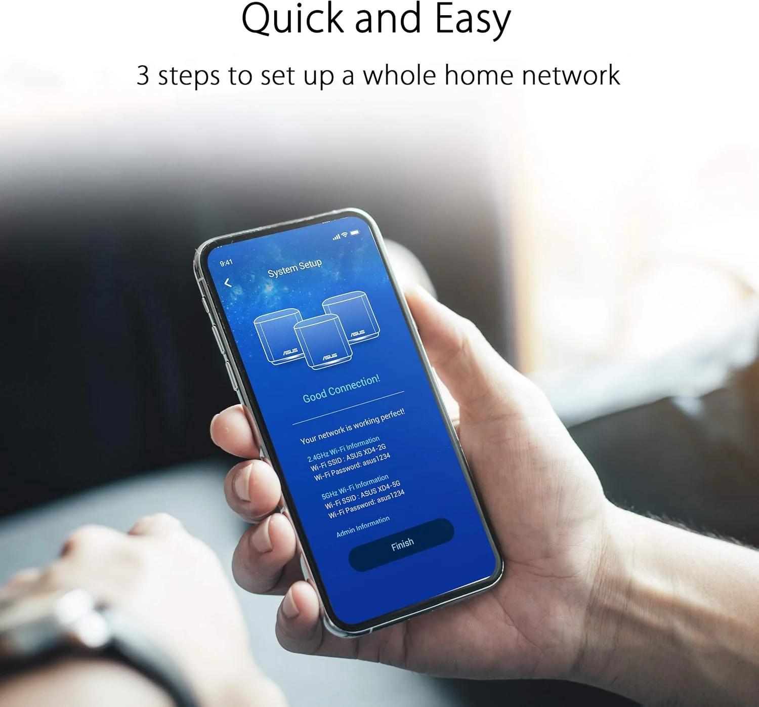 ASUS ZenWiFi AX Mini (XD5) Tri-Band Whole Home Mesh WiFi System WiFi 6, 802.11ax, up to 3500 sq ft & 25+ Devices, AiMesh, Lifetime Free Internet Security, Parental Controls, Easy Setup (Certified Refurbished) - Image 4
