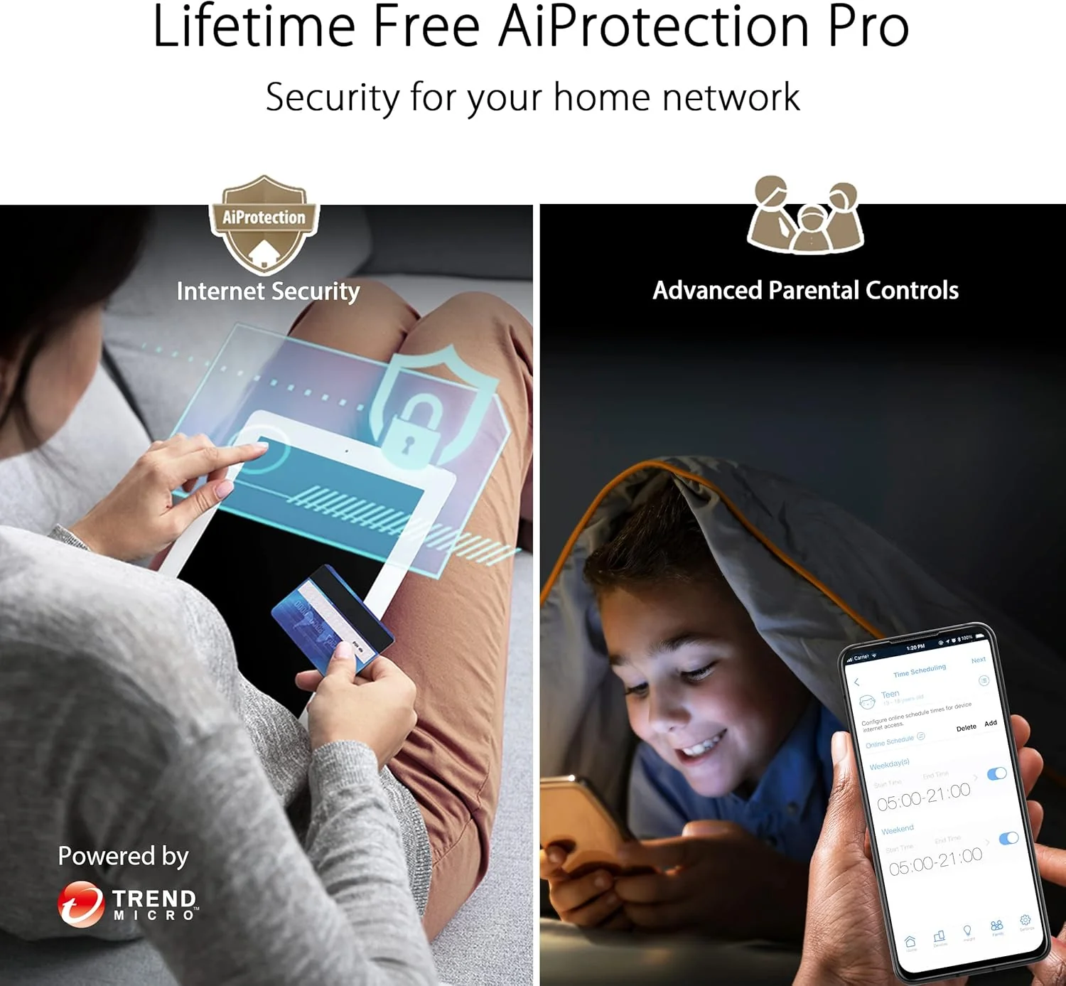ASUS ZenWiFi XT9 AX7800 Tri-Band WiFi6 Mesh WiFiSystem (2Pack), 802.11ax, up to 5700 sq ft & 6+ Rooms, AiMesh, Lifetime Free Internet Security, Parental Controls, 2.5G WAN Port, UNII 4 (Certified Refurbished) - Image 9