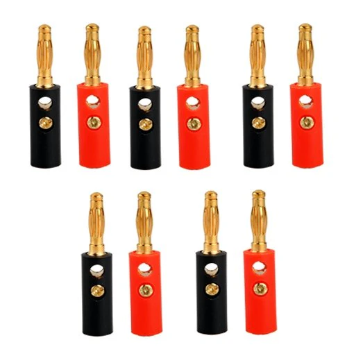 Banana Plugs - 5 Pair Gold Plated 4mm