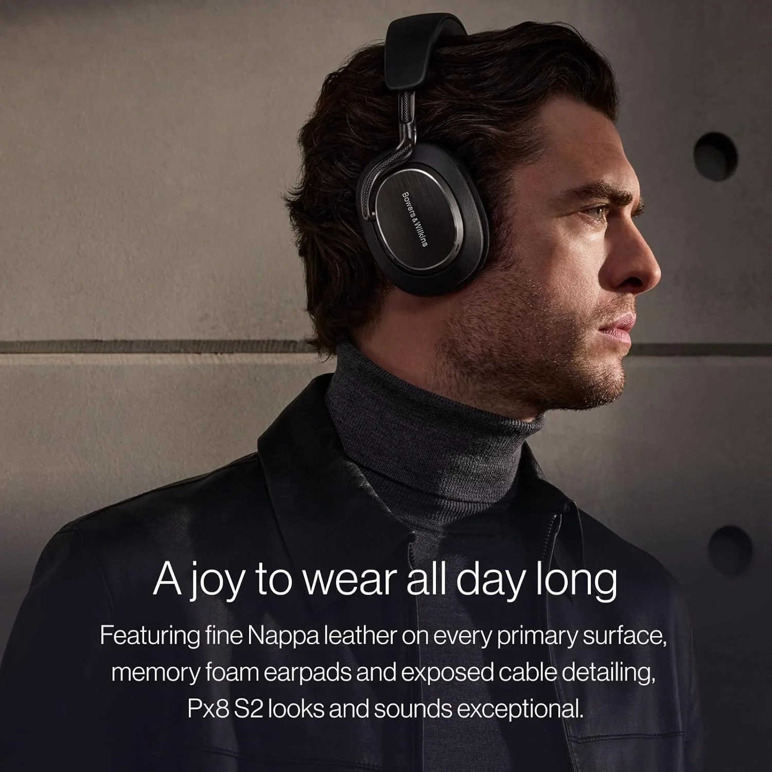 Bowers & Wilkins Px8 S2 Wireless Over-Ear Headphones, Active Noise Cancelling & Transparency Mode, High-Res Playback, 30H Playtime with Quick Charge Support, Bluetooth Headphones (Certified Refurbished) - Image 10