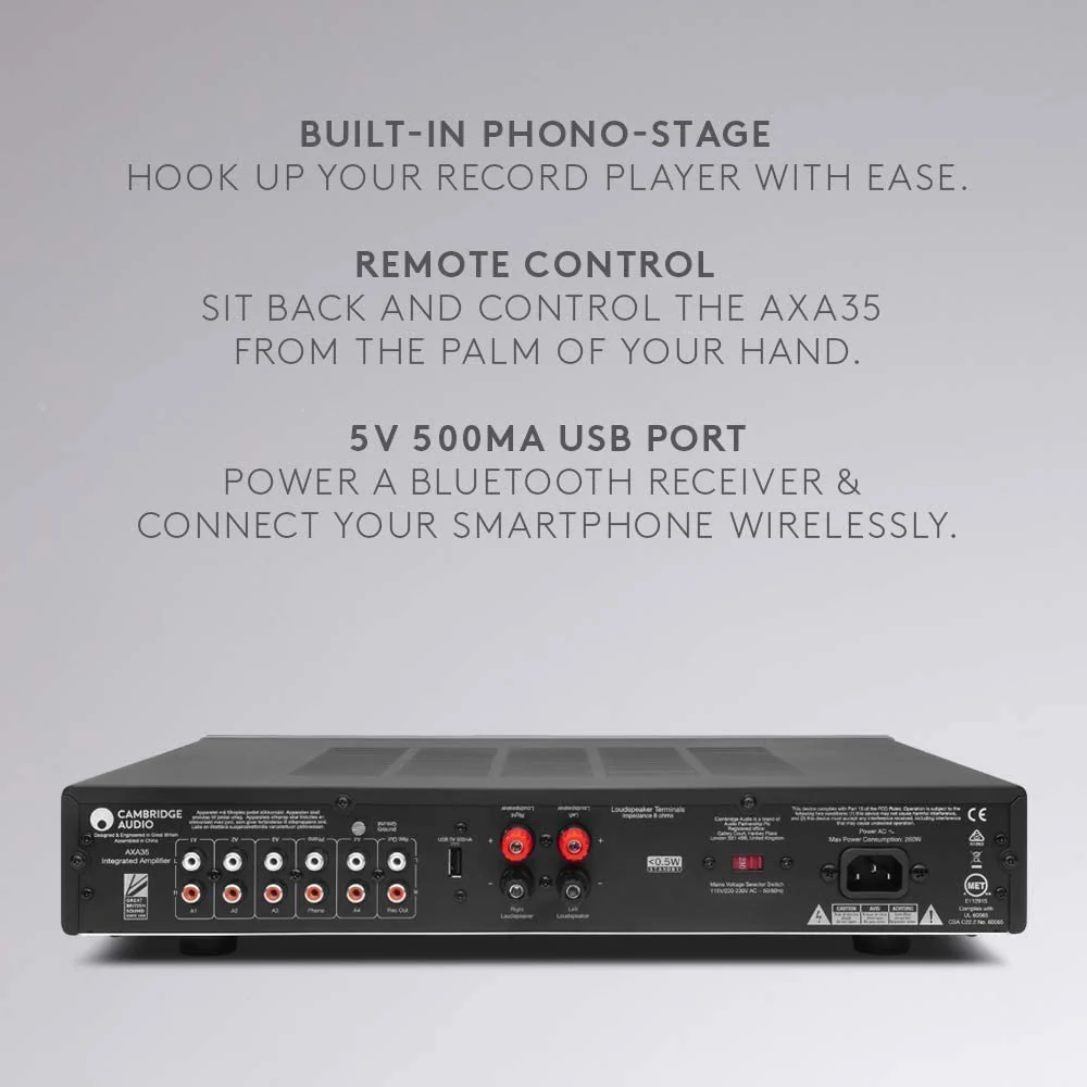 Cambridge Audio AXA35 Amplifier (Certified Refurbished) - Image 6