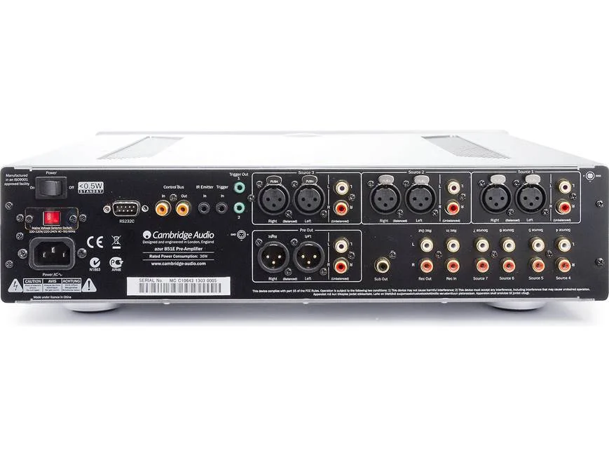 Cambridge Audio Azur 851E Stereo Preamplifier - Silver (Certified Refurbished) - Image 2