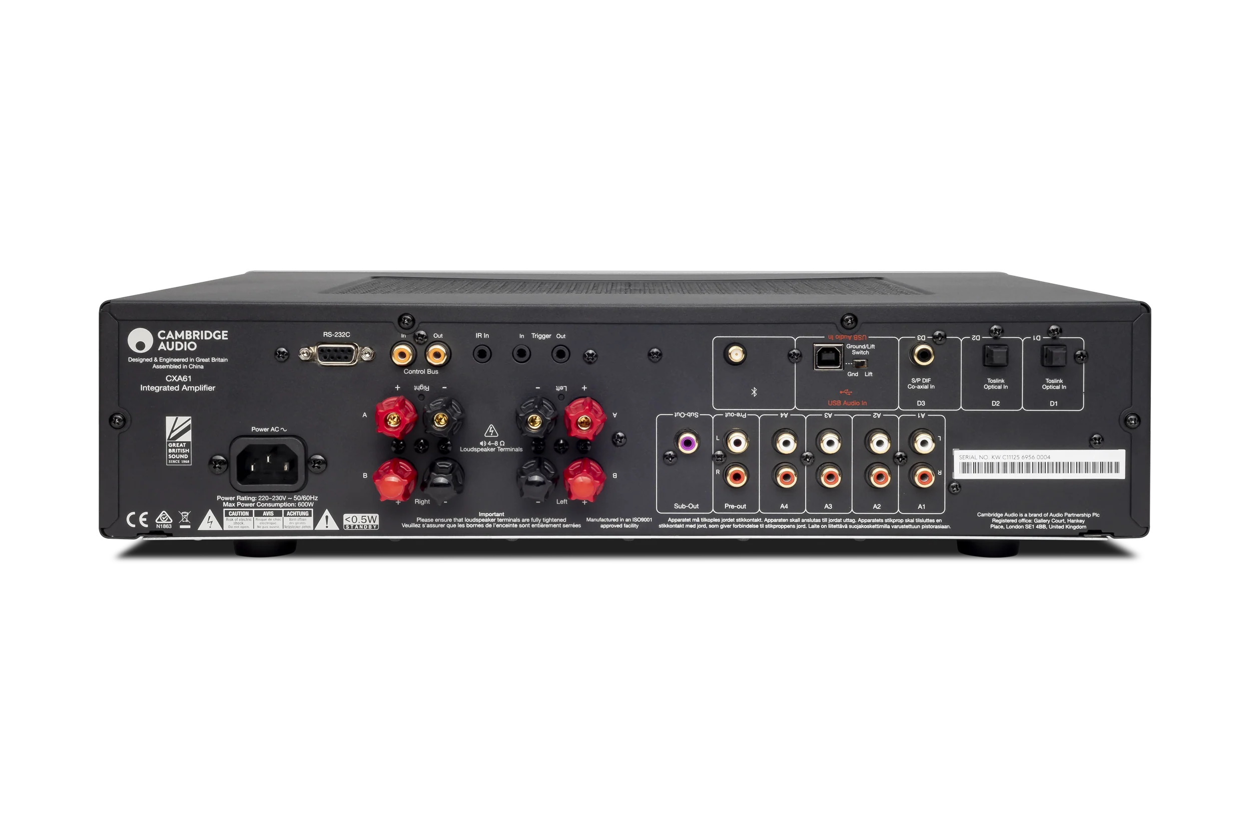 Cambridge Audio CXA61 Integrated Stereo Amplifier (Certified Refurbished) - Image 5