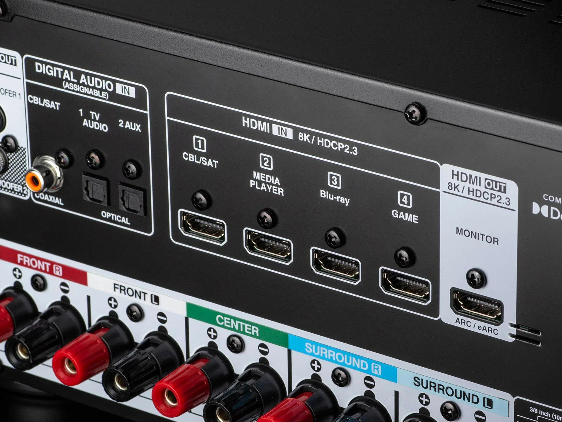 Denon AVR-S570BT 5.2 Ch. 70W 8K AV Receiver with Dolby Atmos (Refurbished) - Image 4