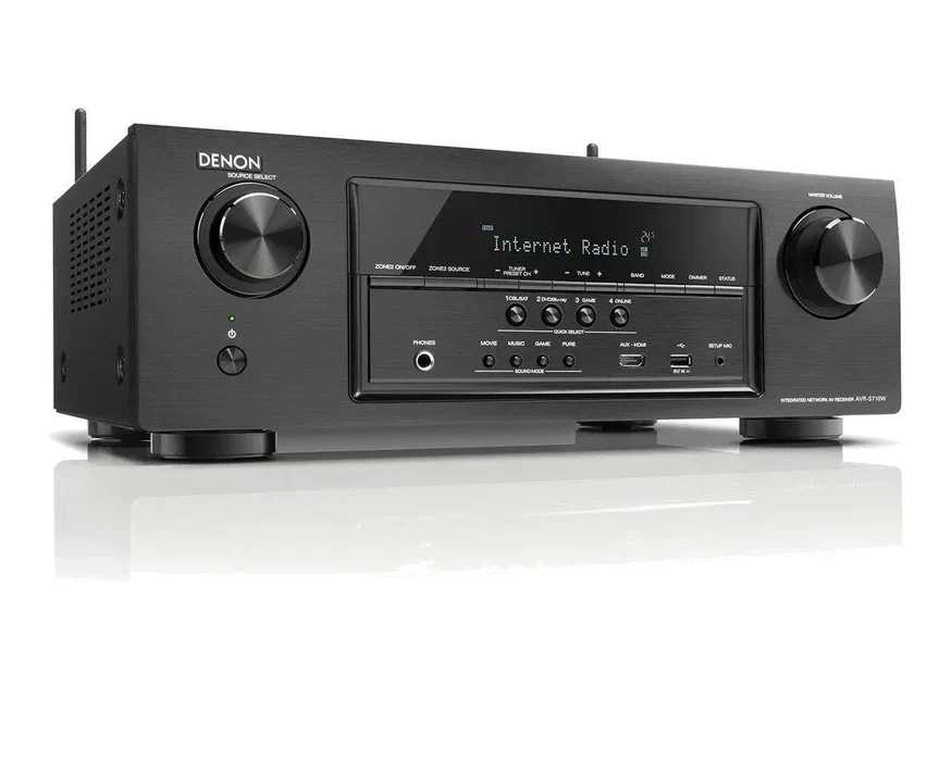 Denon AVR-S710W 7.2-channel home theater receiver with Wi-Fi, Bluetooth, Apple AirPlay, and Dolby Atmos (Refurbished)
