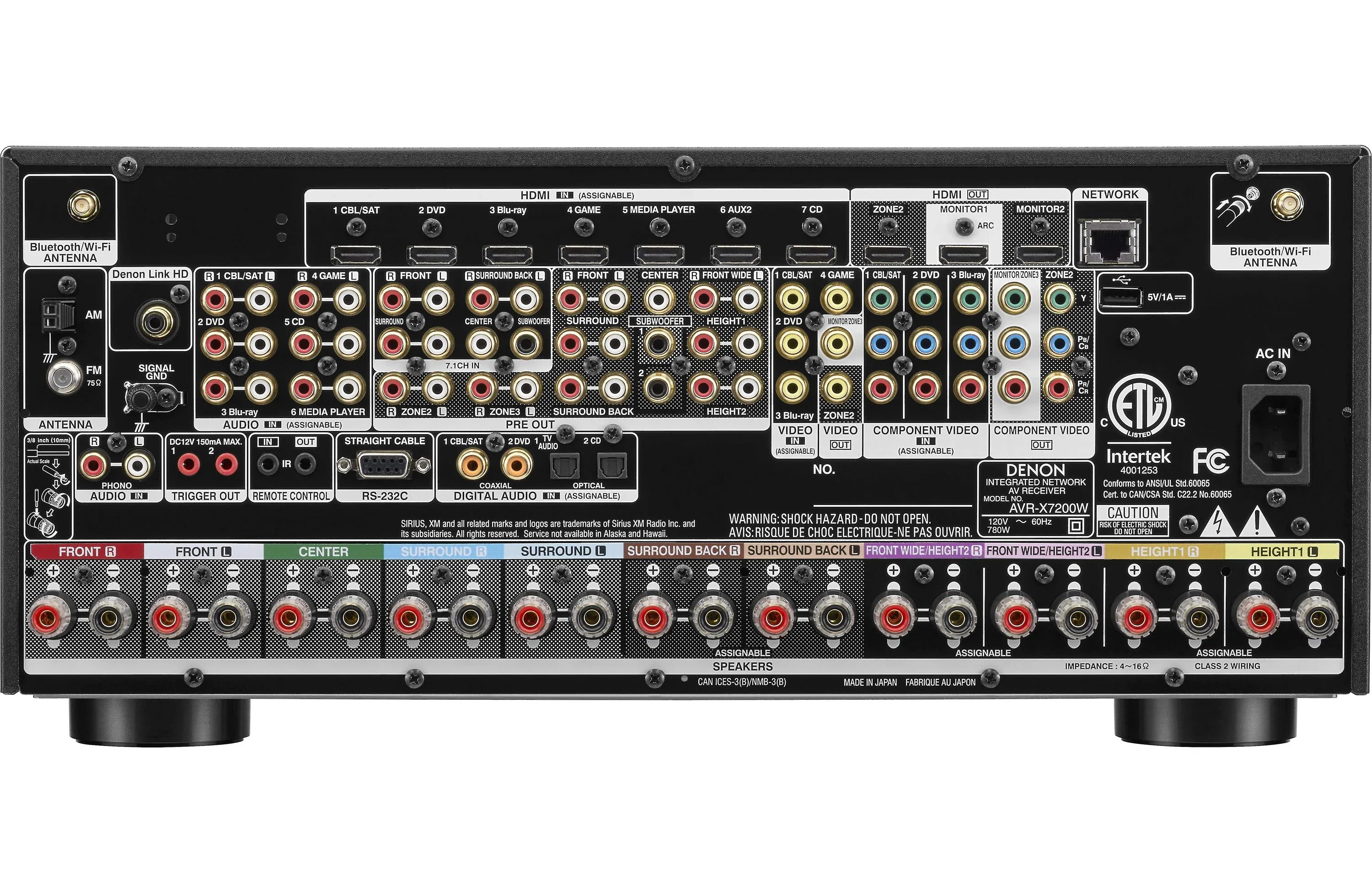 Denon AVR-X7200W 9.2 Ch. 150W 4K AV Receiver with Wi-Fi & Bluetooth (Refurbished) - Image 5