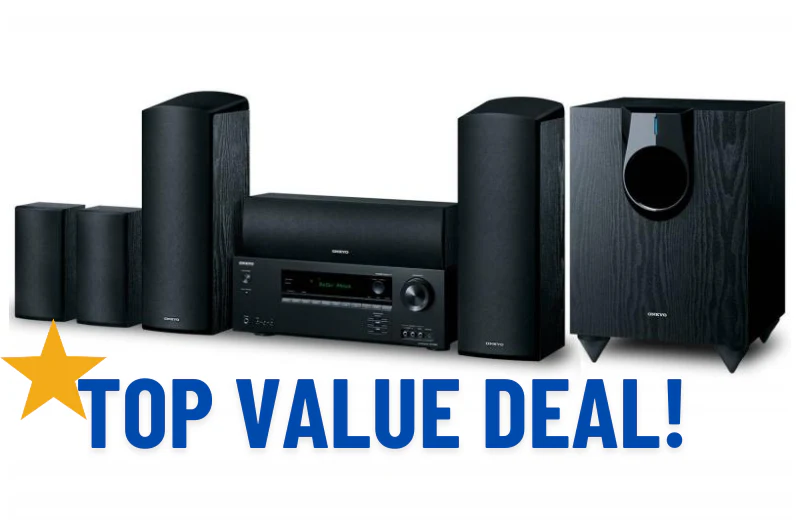 Onkyo HT-S5910 5.1.2 Channel Dolby Atmos featured Home Theater System (Certified Refurbished)