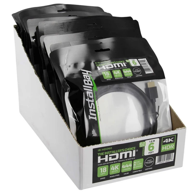 InstallBay 18 GBPS 4K 60 FPS 4:4:4 Chroma 1.8 M (6ft) HDMI Cable - Single - Image 3