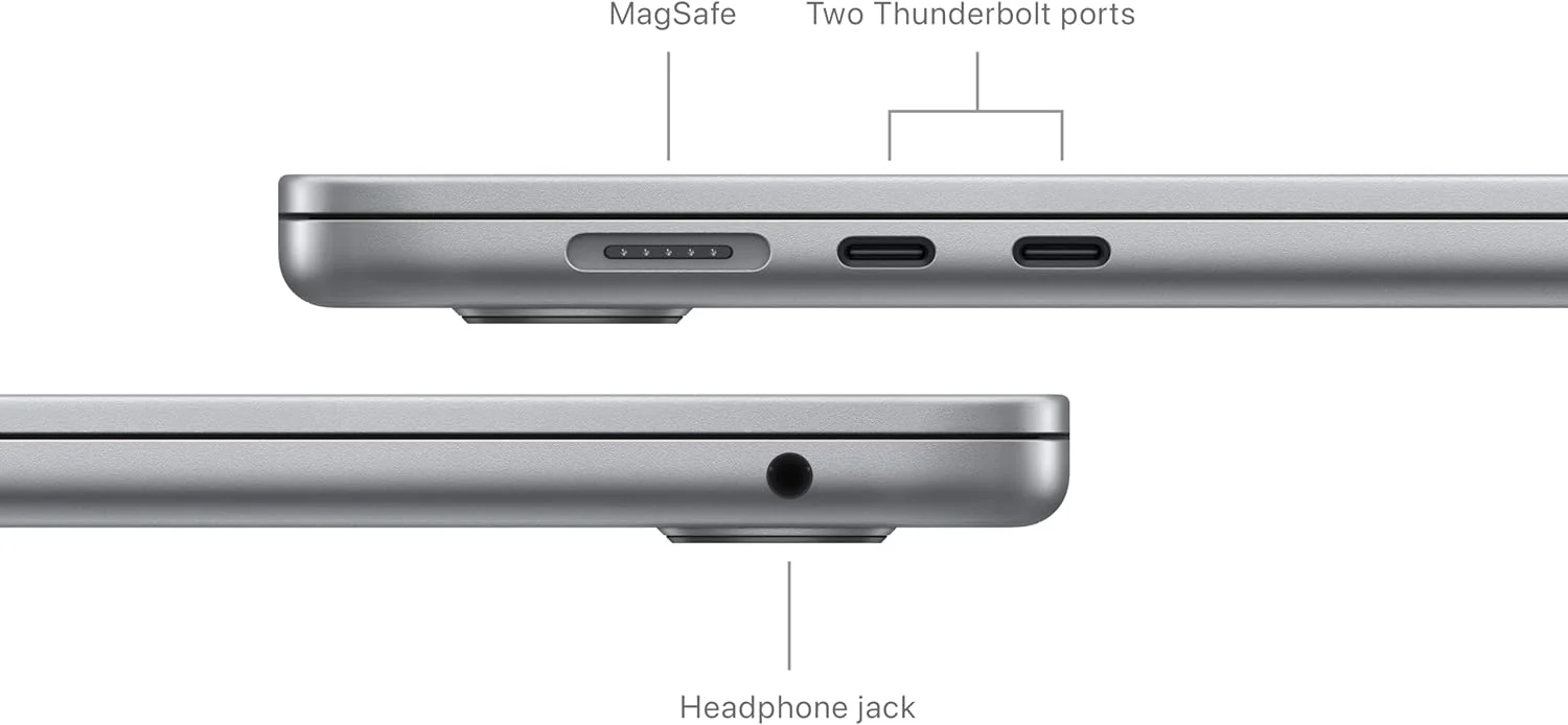 MacBook Air (15", 2024, M3) - Space Grey (Certified Refurbished) - Image 3