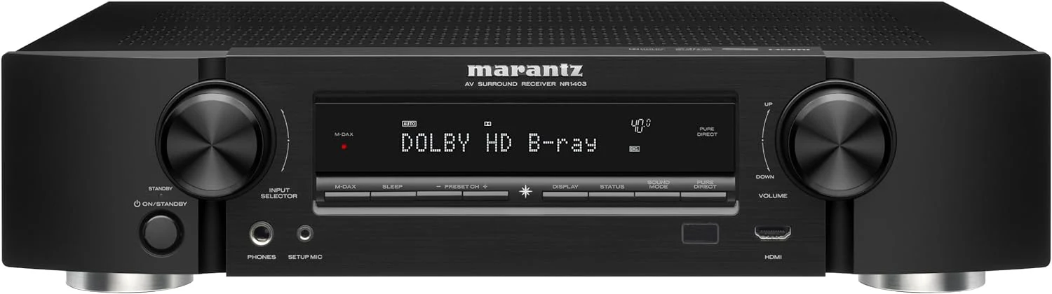Marantz NR1403 Slim Line 5.1-Channel Home Theater AV Receiver (Certified Refurbished) - Image 2