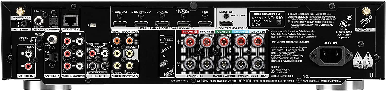 Marantz NR1510 UHD 5.2 Ch. AV Receiver – Slim (Certified Refurbished) - Image 3