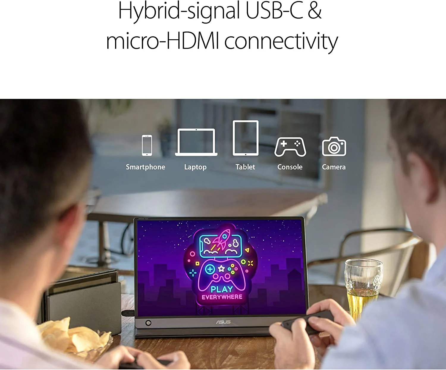 ASUS ZenScreen Touch MB16AMT USB portable monitor 16" (15.6 inch viewable), IPS, Full HD, 10-point Touch, Built-in Battery, Hybrid Signal Solution, USB Type-C, Micro-HDMI (Certified Refurbished) - Image 3